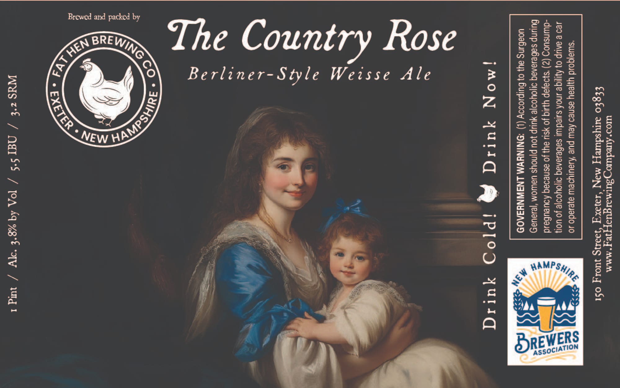 The Country Rose by Fat Hen Brewing Co. - beer label