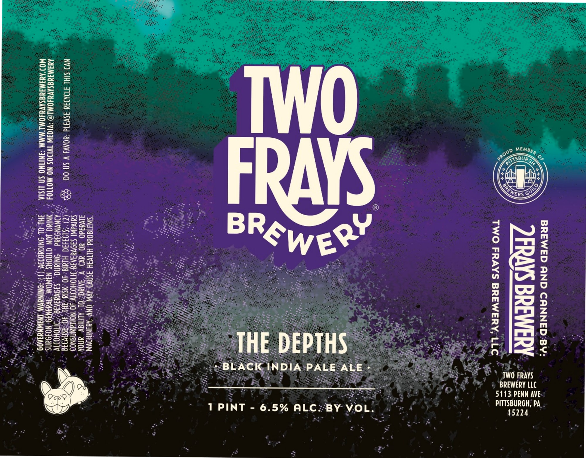 The Depths by Two Frays Brewery - beer label