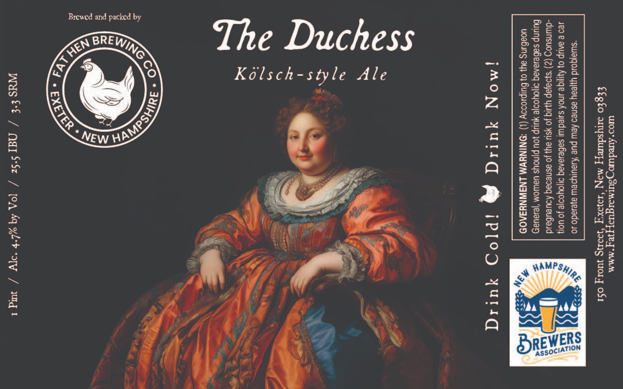 The Duchess by Fat Hen Brewing Co. - beer label