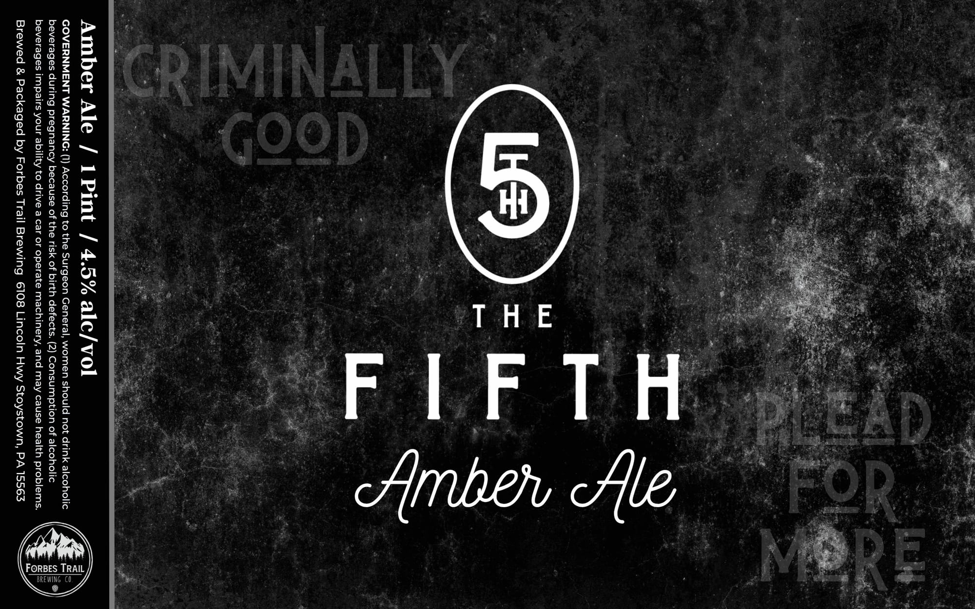 The Fifth Amber Ale by Forbes Trail Brewing - beer label