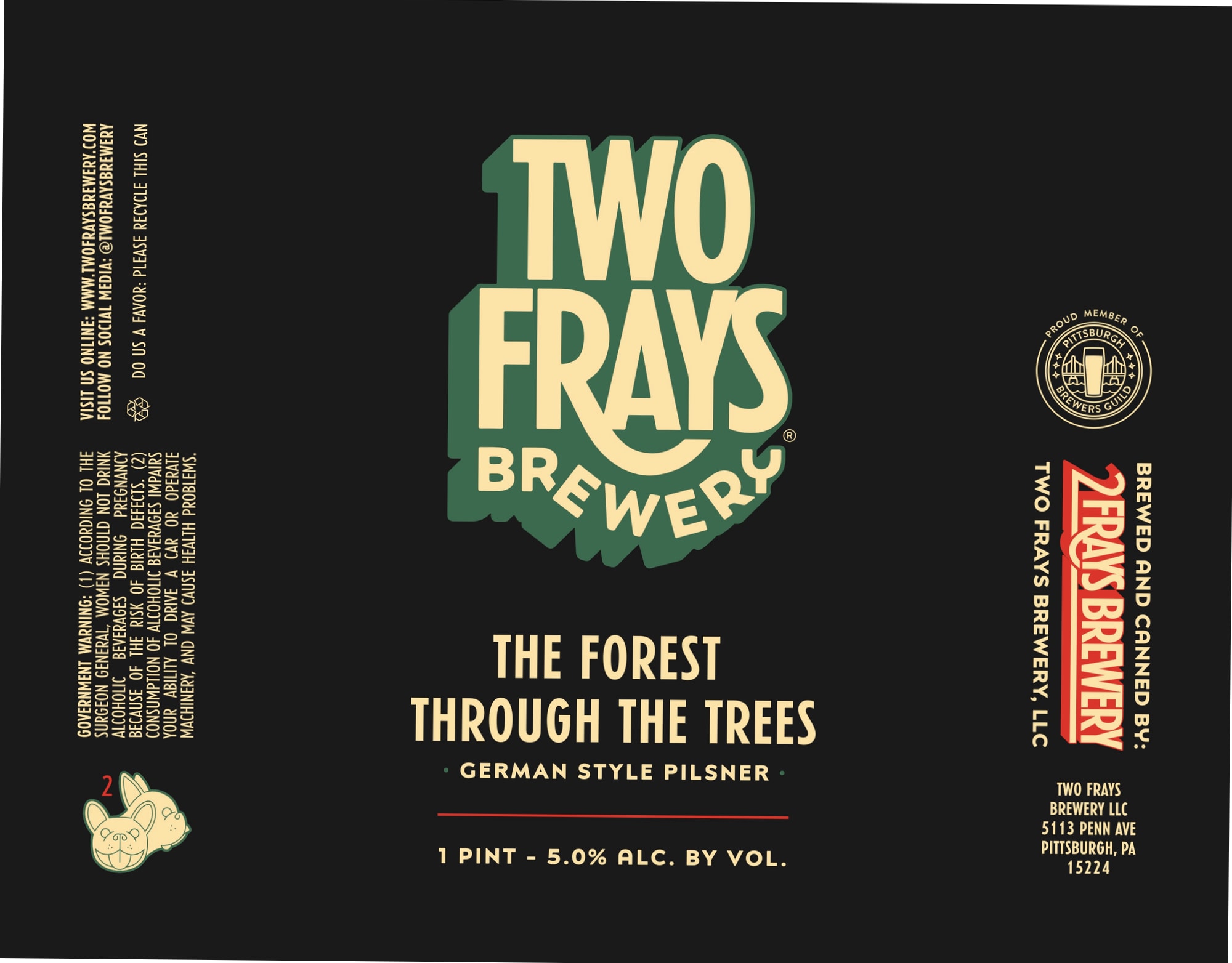 The Forest Through The Trees by Two Frays Brewery - beer label