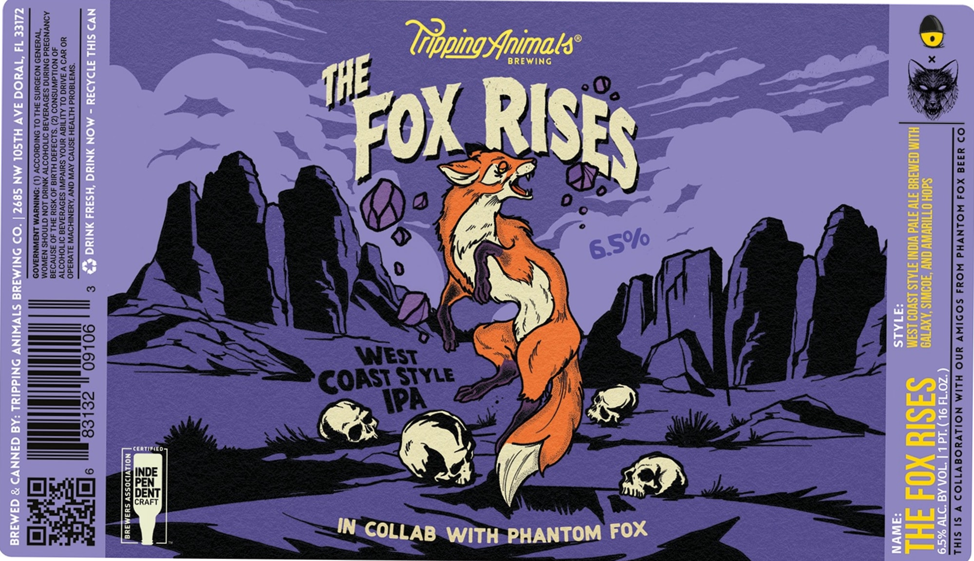 The Fox Rises by Tripping Animals Brewing - beer label
