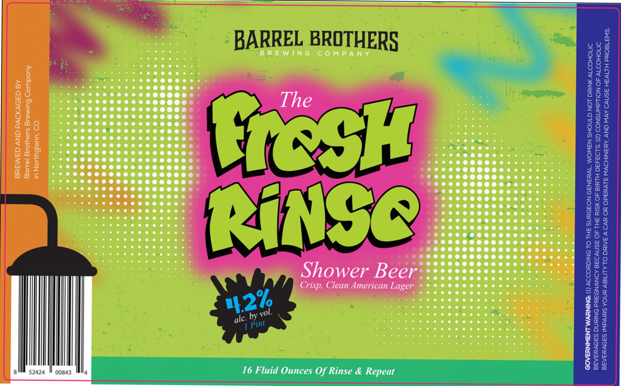 The Fresh Rinse by Barrel Brothers Brewing Company - beer label