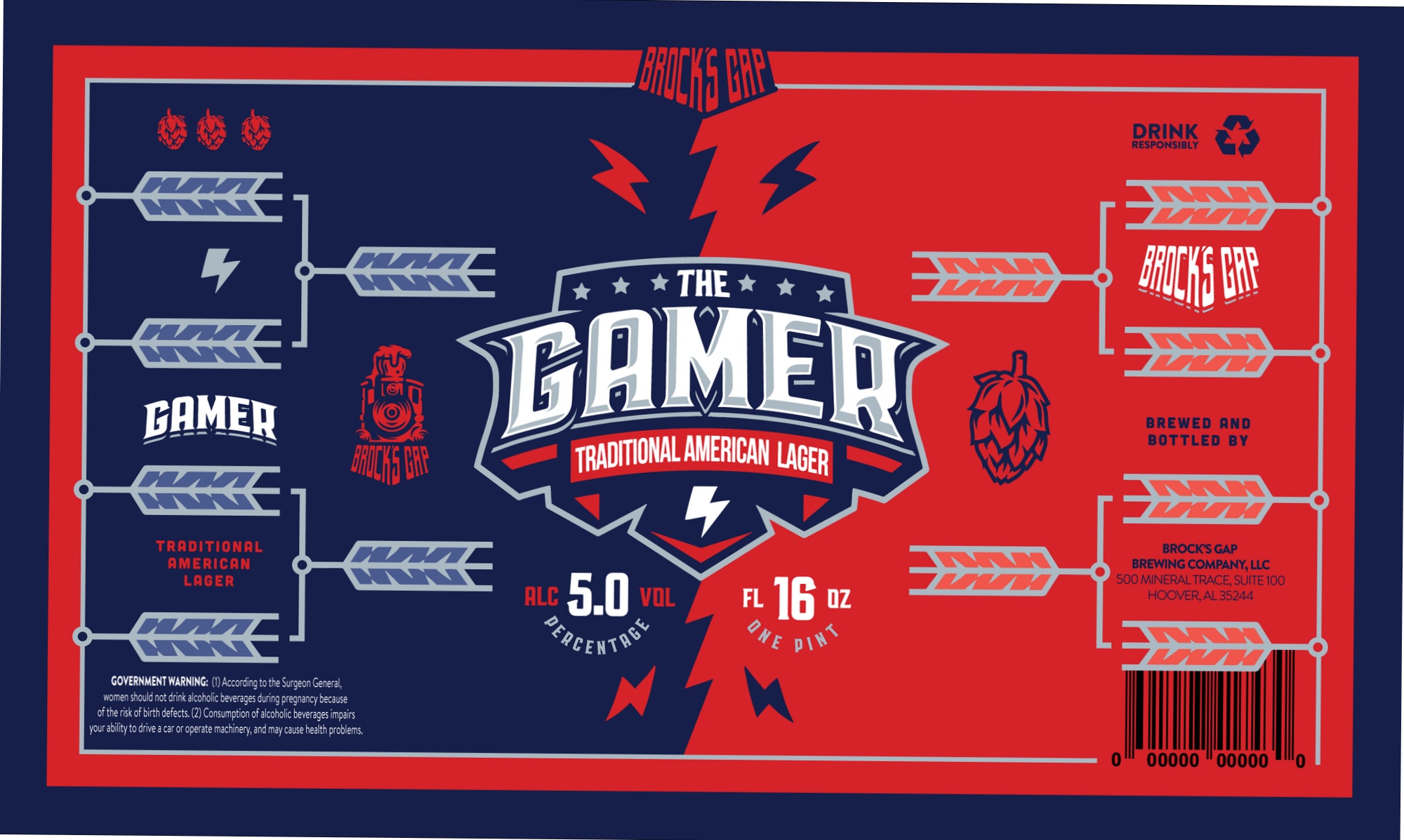 The Gamer by Brocks Gap Brewing Company, LLC - beer label