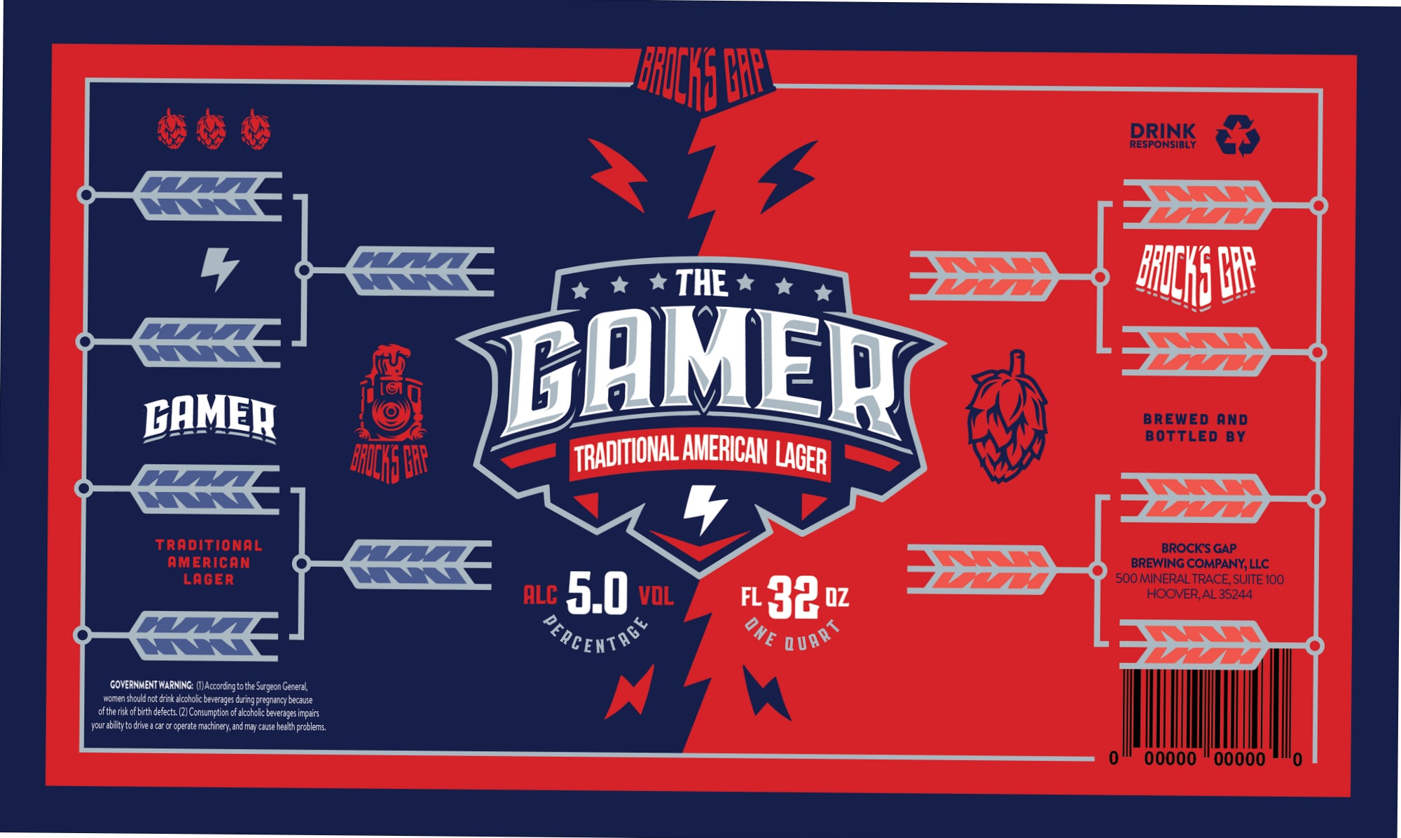 The Gamer by Brock’s Gap Brewing Company - beer label