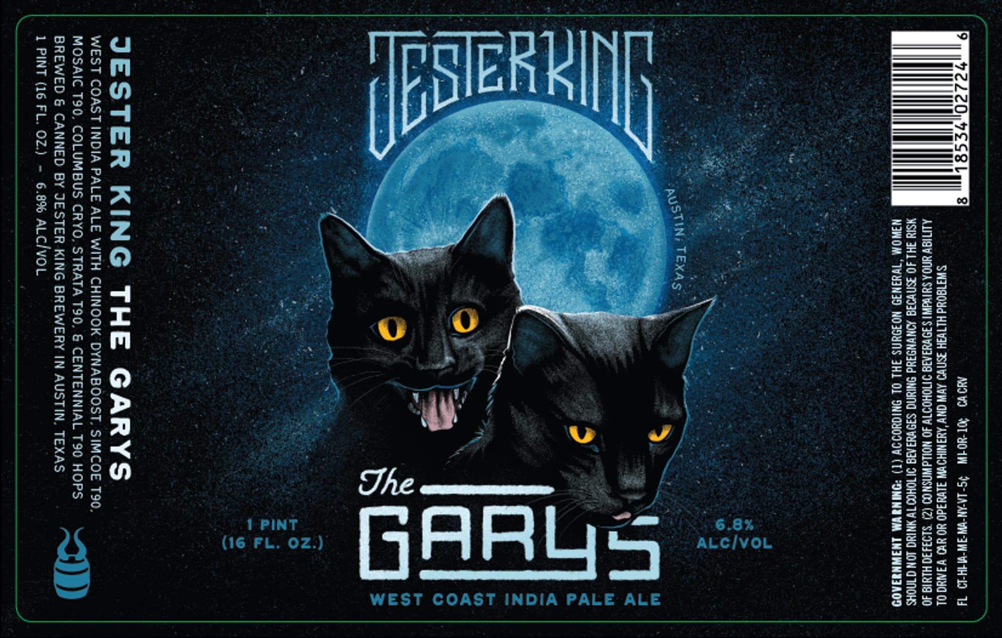 The Garys by Jester King Brewery - beer label
