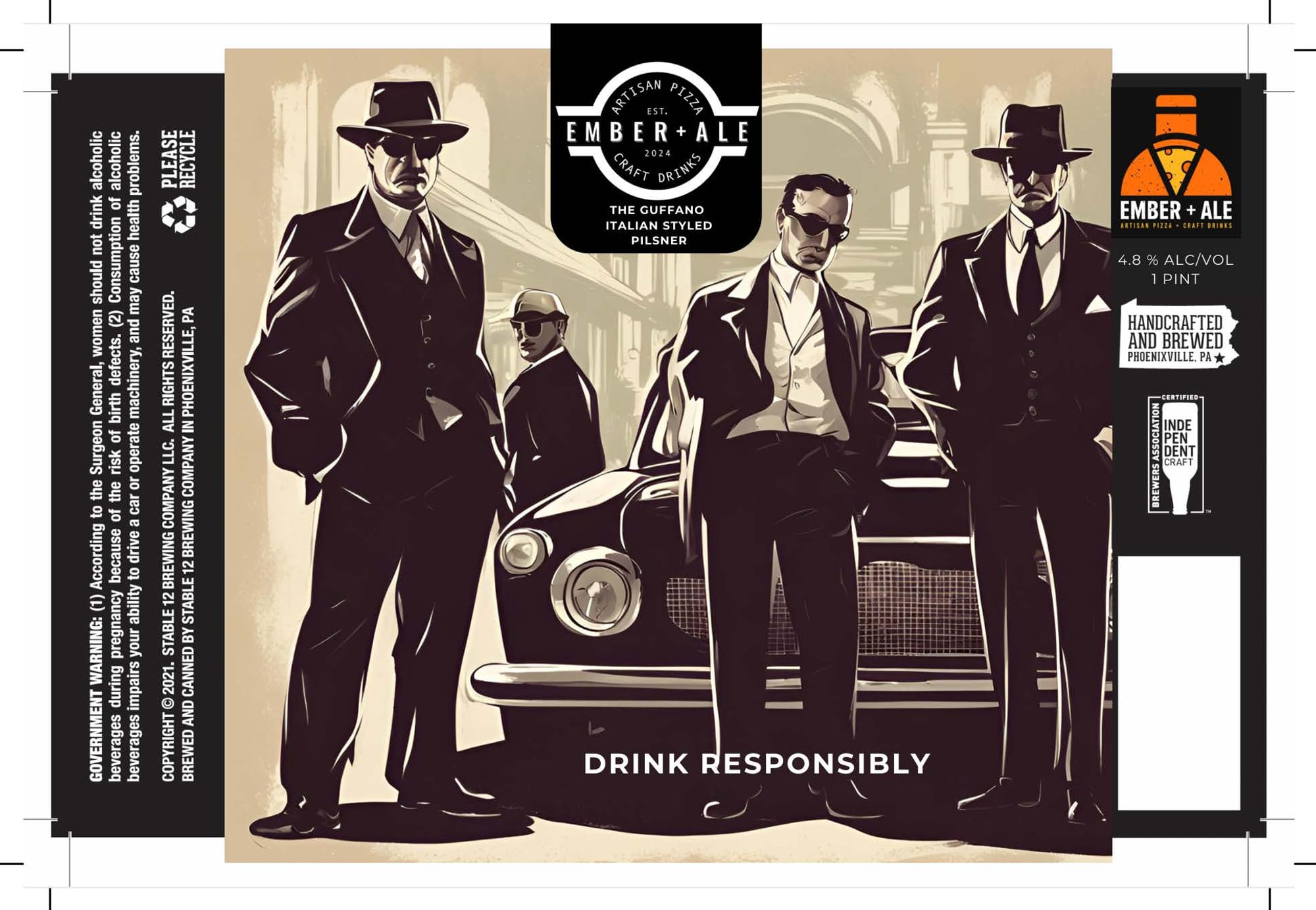 The Guffano by Ember + Ale - beer label