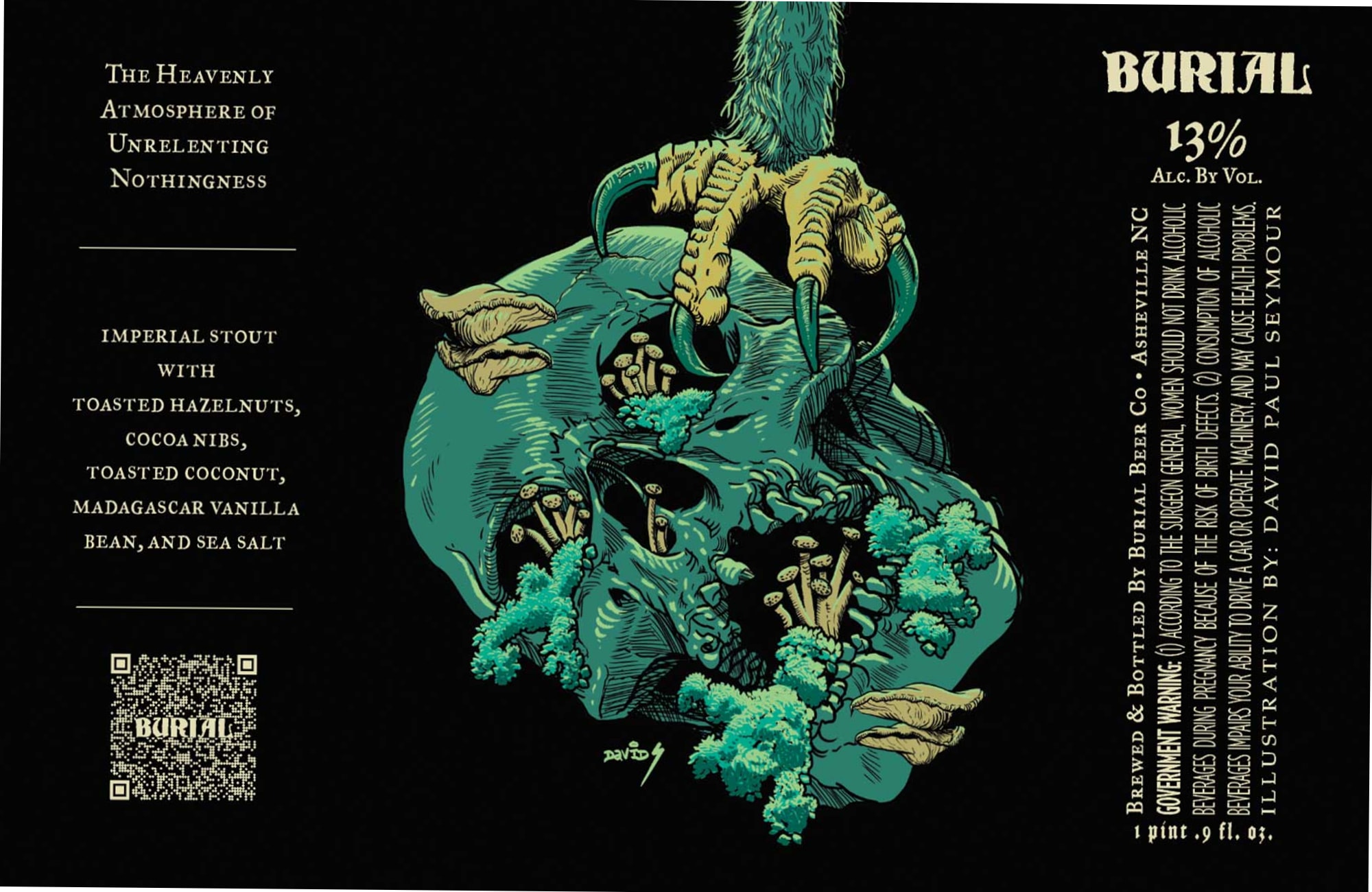 The Heavenly Atmosphere of Unrelenting Nothingness by Burial Beer Co. - beer label