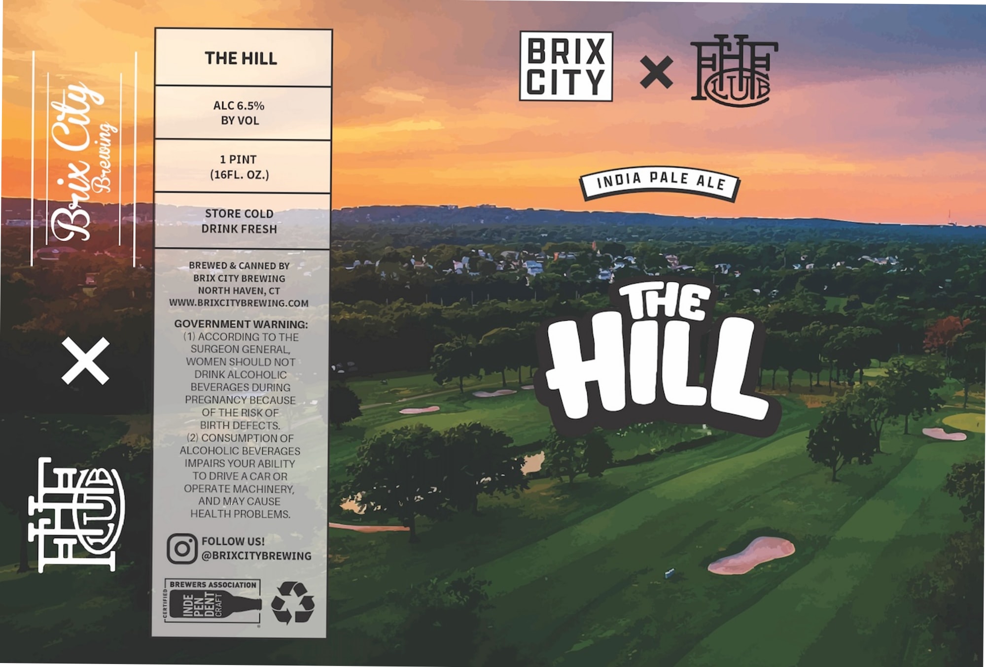 The Hill by Brix City Brewing - beer label
