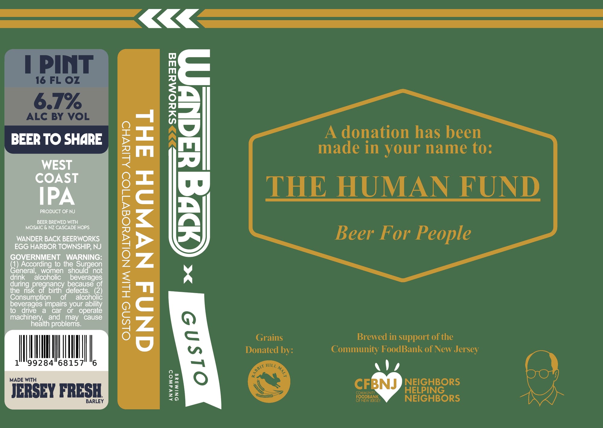 The Human Back by Wander Back Beerworks - beer label