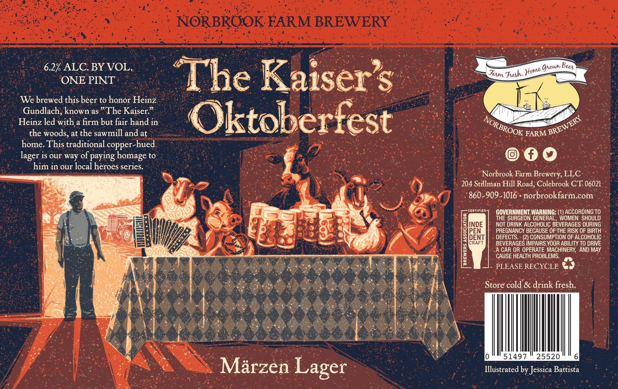 The Kaiser’s Oktoberfest by Norbrook Farm Brewery - beer label