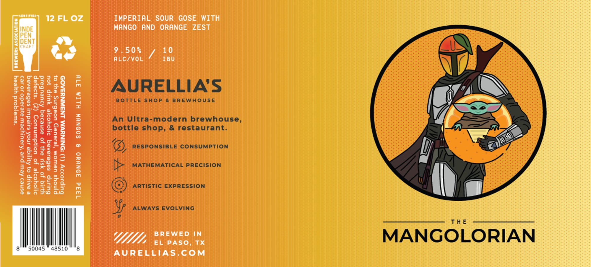 The Mangolorian by Aurellia’s - beer label