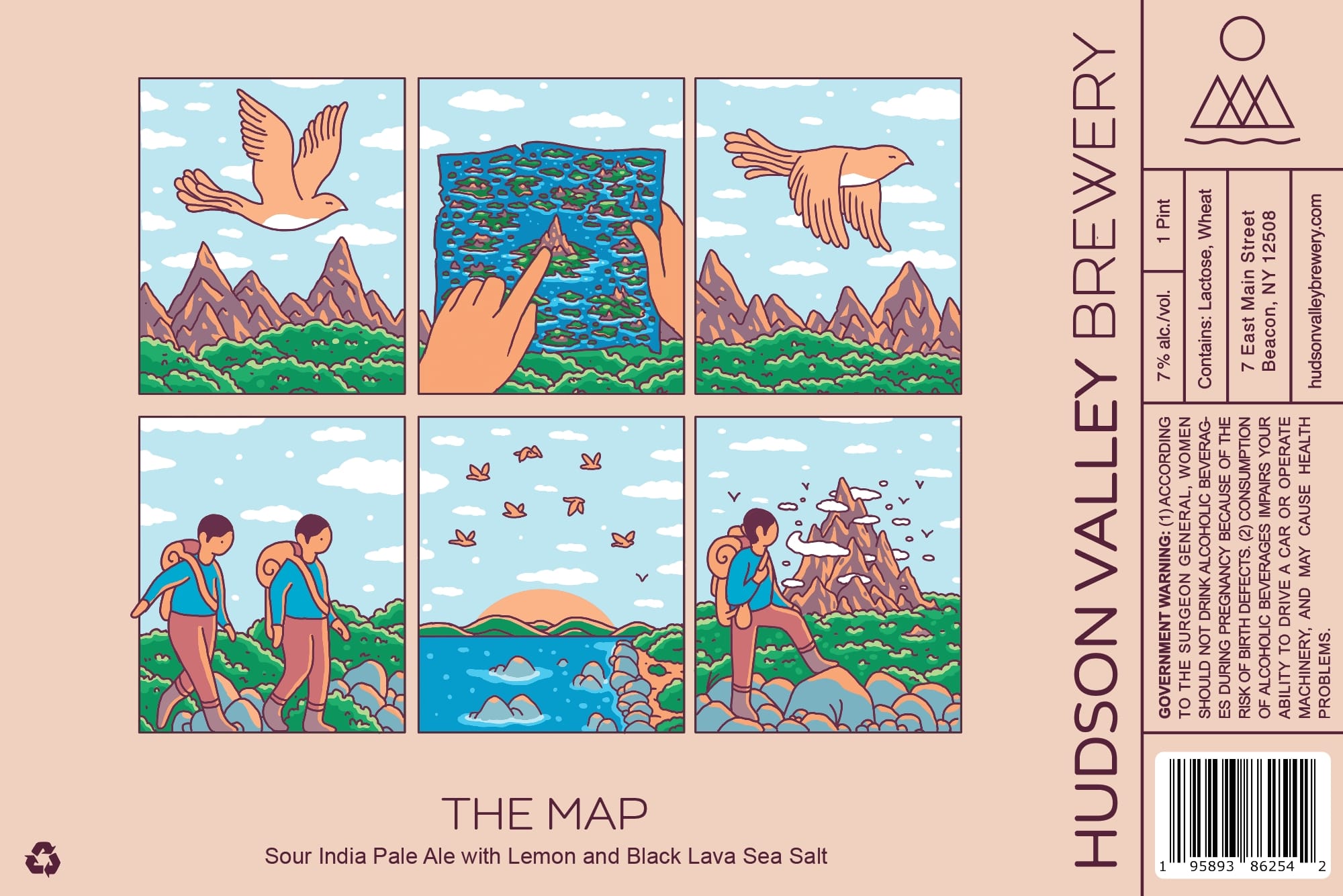 The Map by Hudson Valley Brewery - beer label