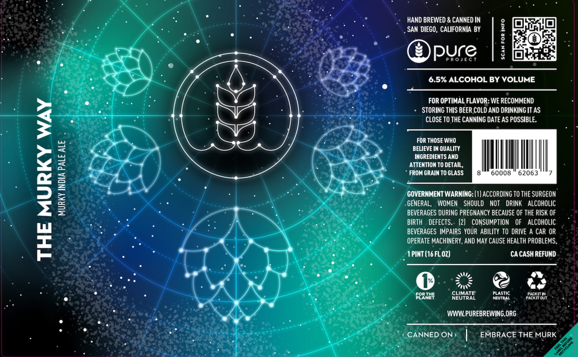 The Milky Way by Pure Project - beer label