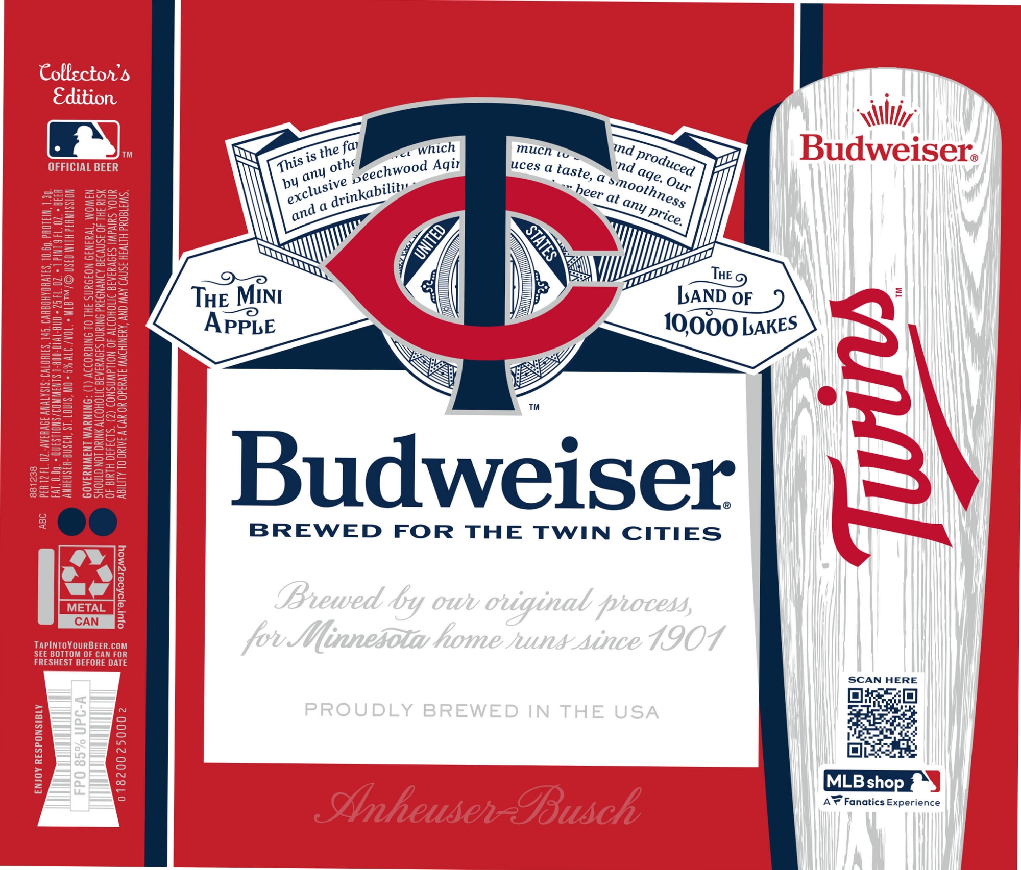 The Mini Apple by Anheuser-Busch - beer label