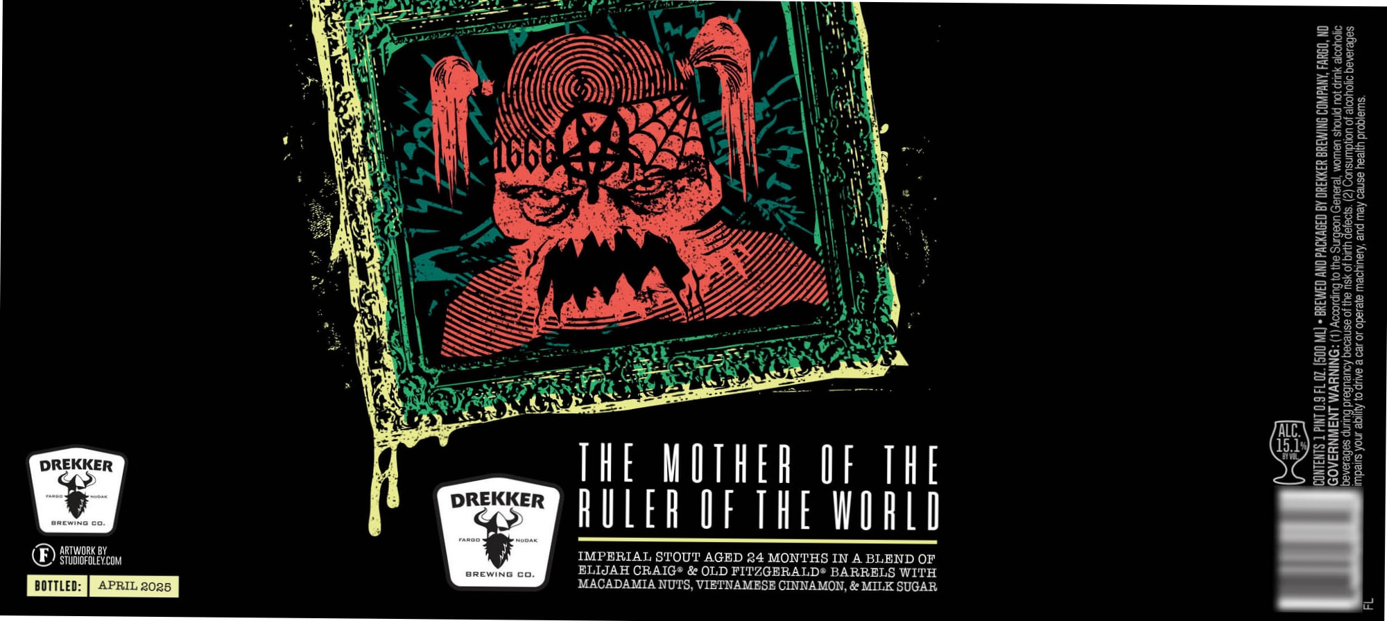 The Mother of the Ruler of the World by Drekker Brewing Co. - beer label