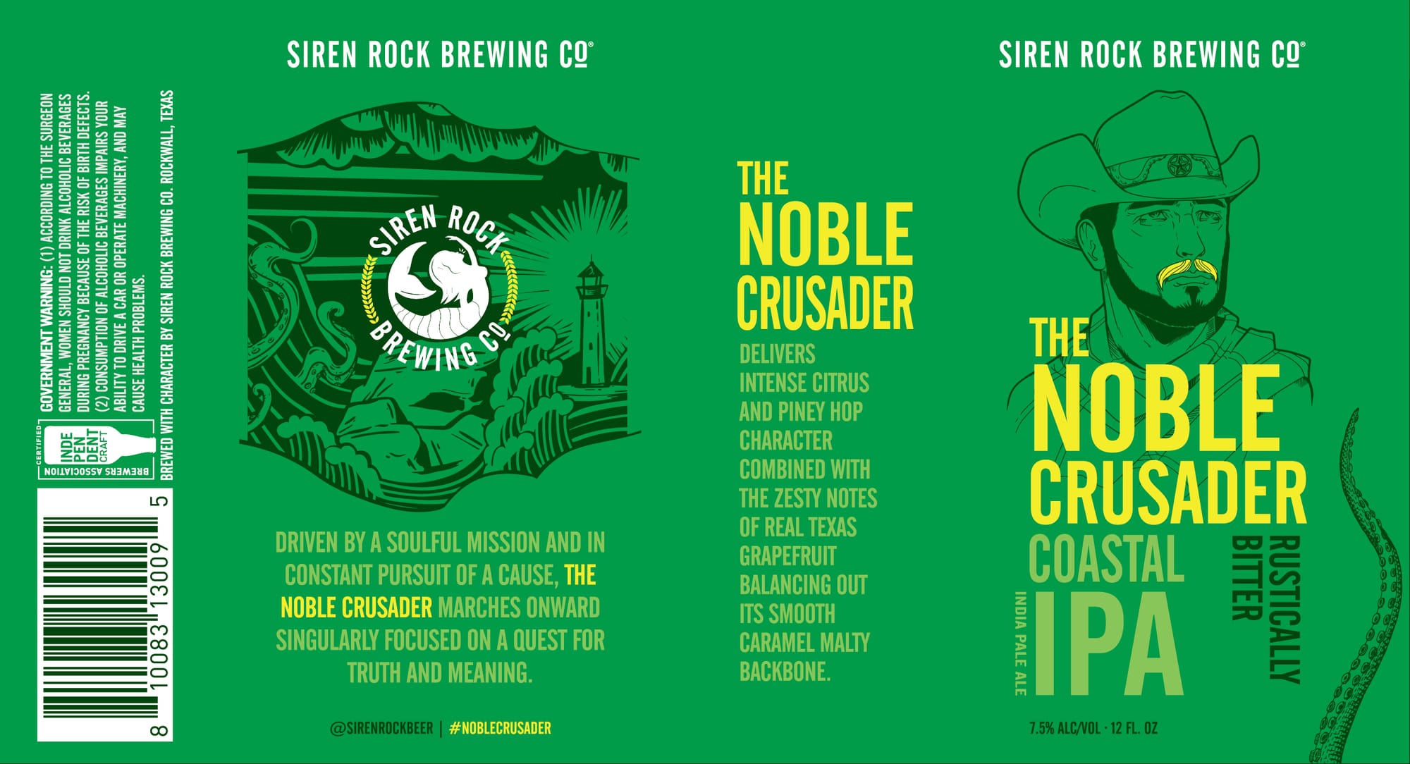 The Noble Crusader by Siren Rock Brewing Co. - beer label