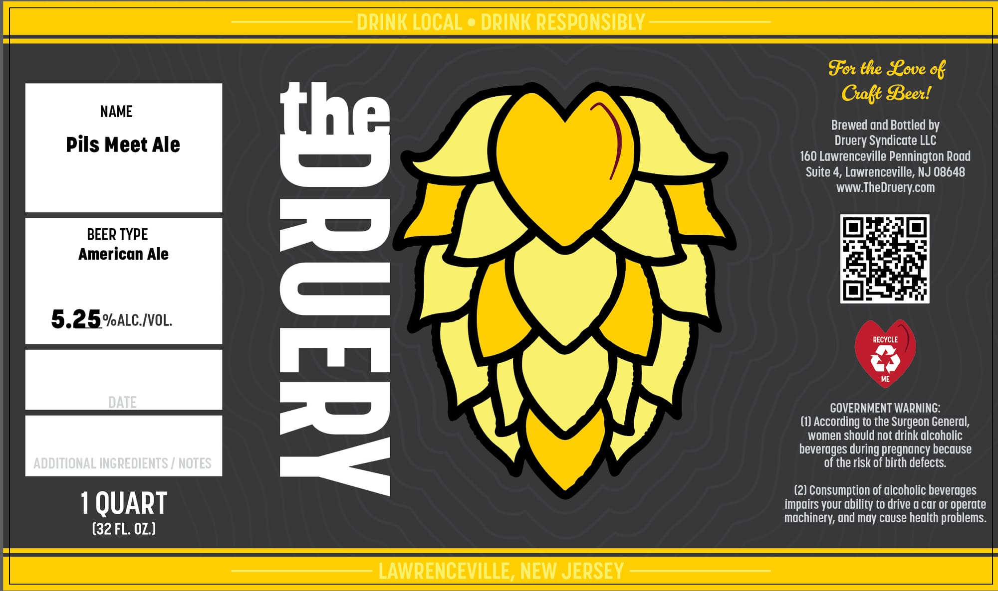 the ORD by The Druery Syndicate - beer label