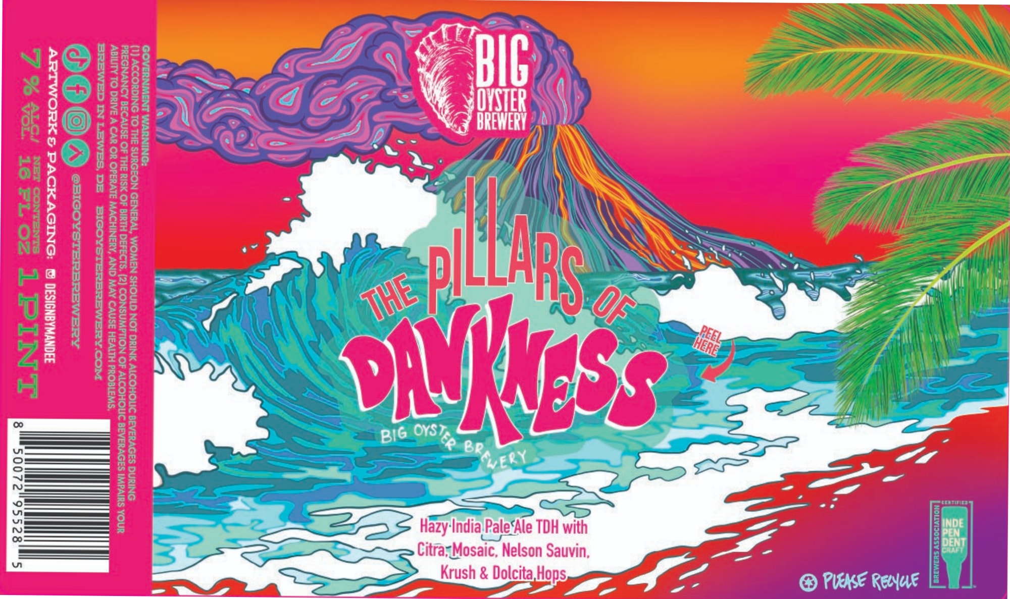 The Pillars of Dankness by Big Oyster Brewery - beer label