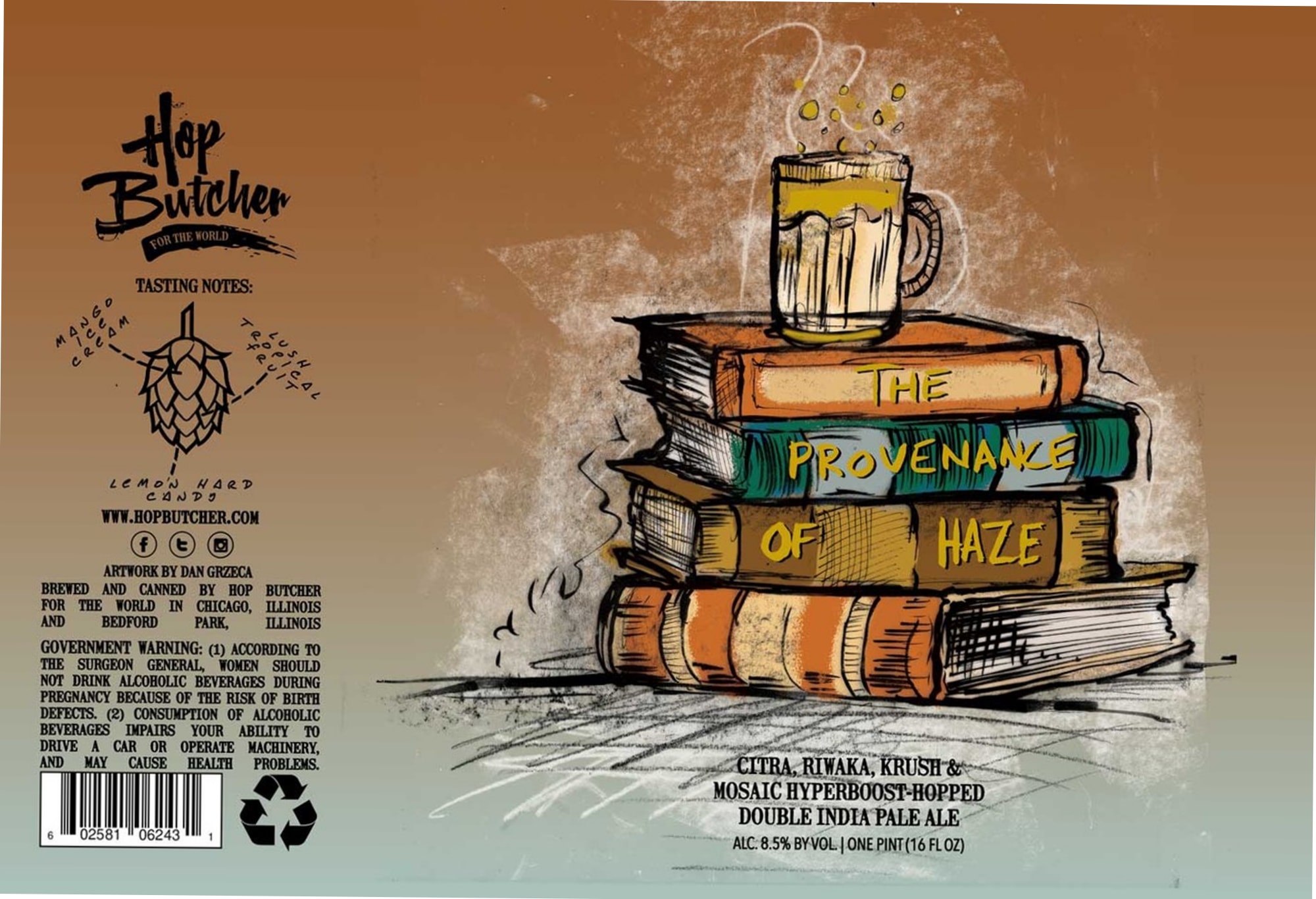 The Provenance of Haze by Hop Butcher For The World - beer label