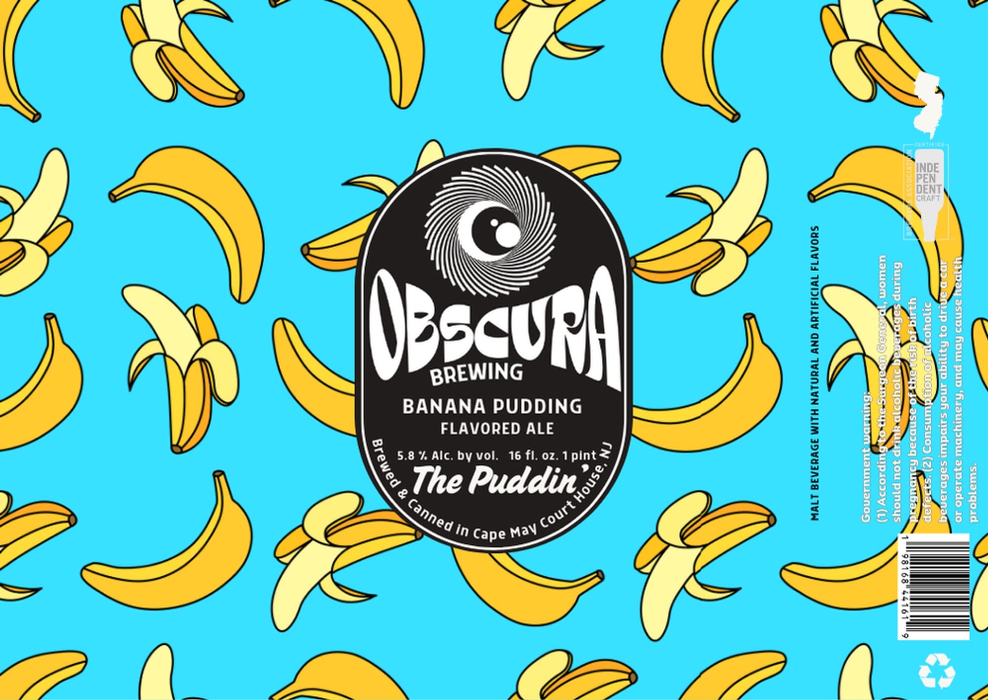 The Puddin’ by Obscura Brewing - beer label