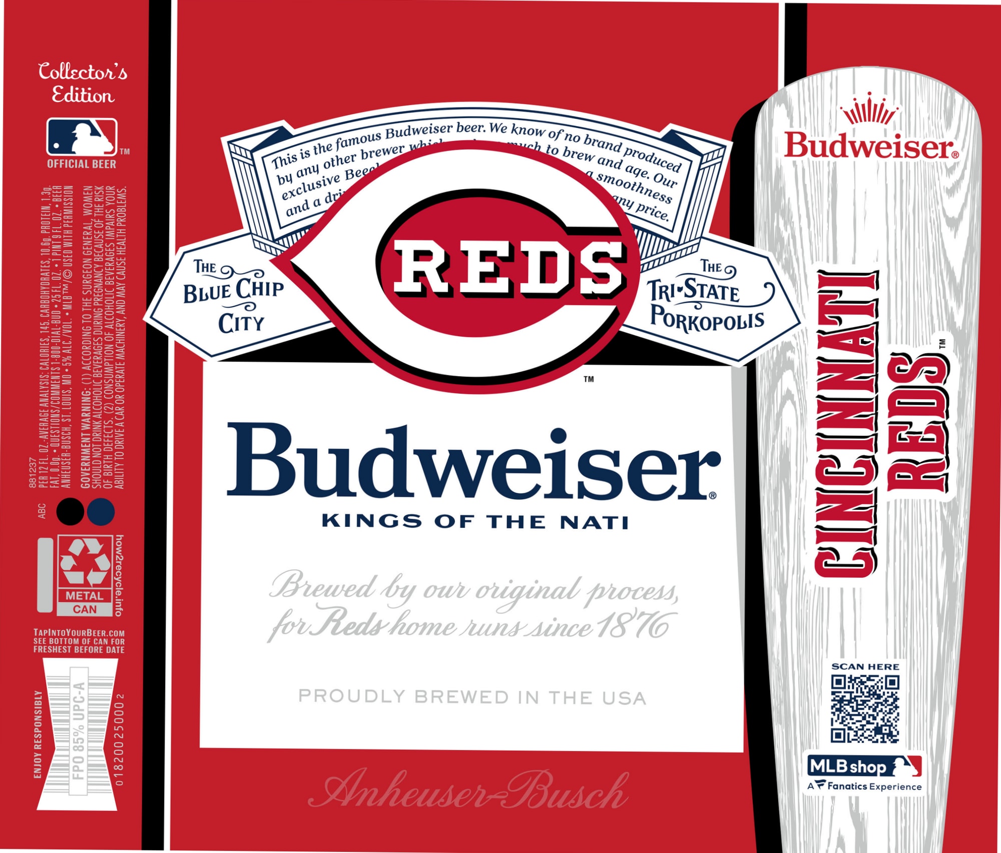 The Reds Chip by Anheuser-Busch - beer label