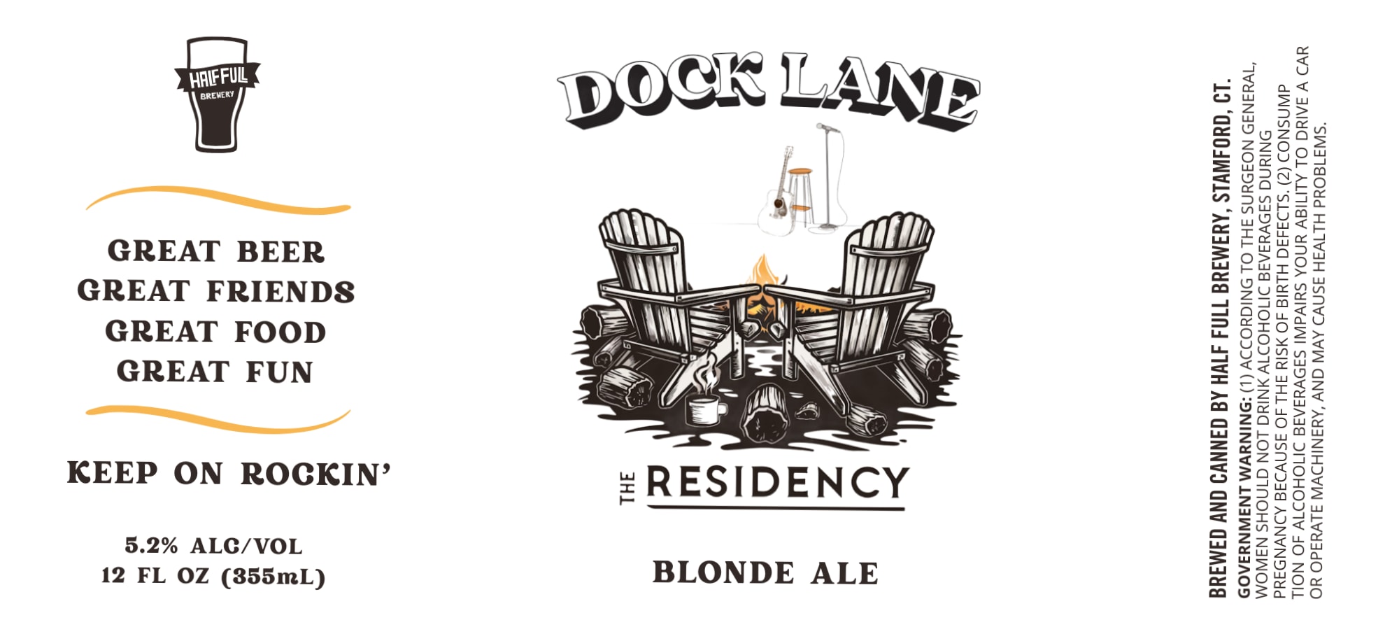 The Residency by Half Full Brewery - beer label
