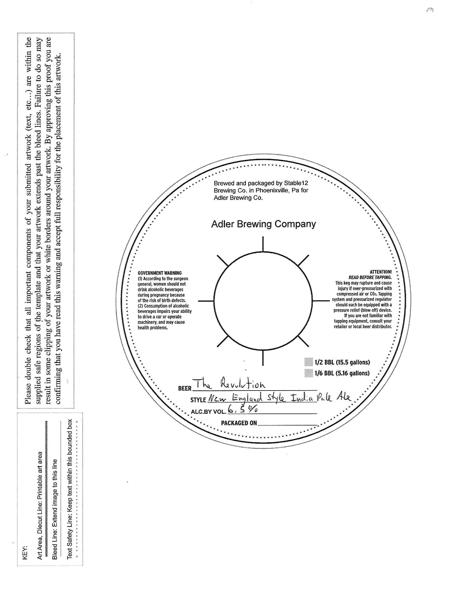 The Revolution by Stable12 Brewing Co. - beer label