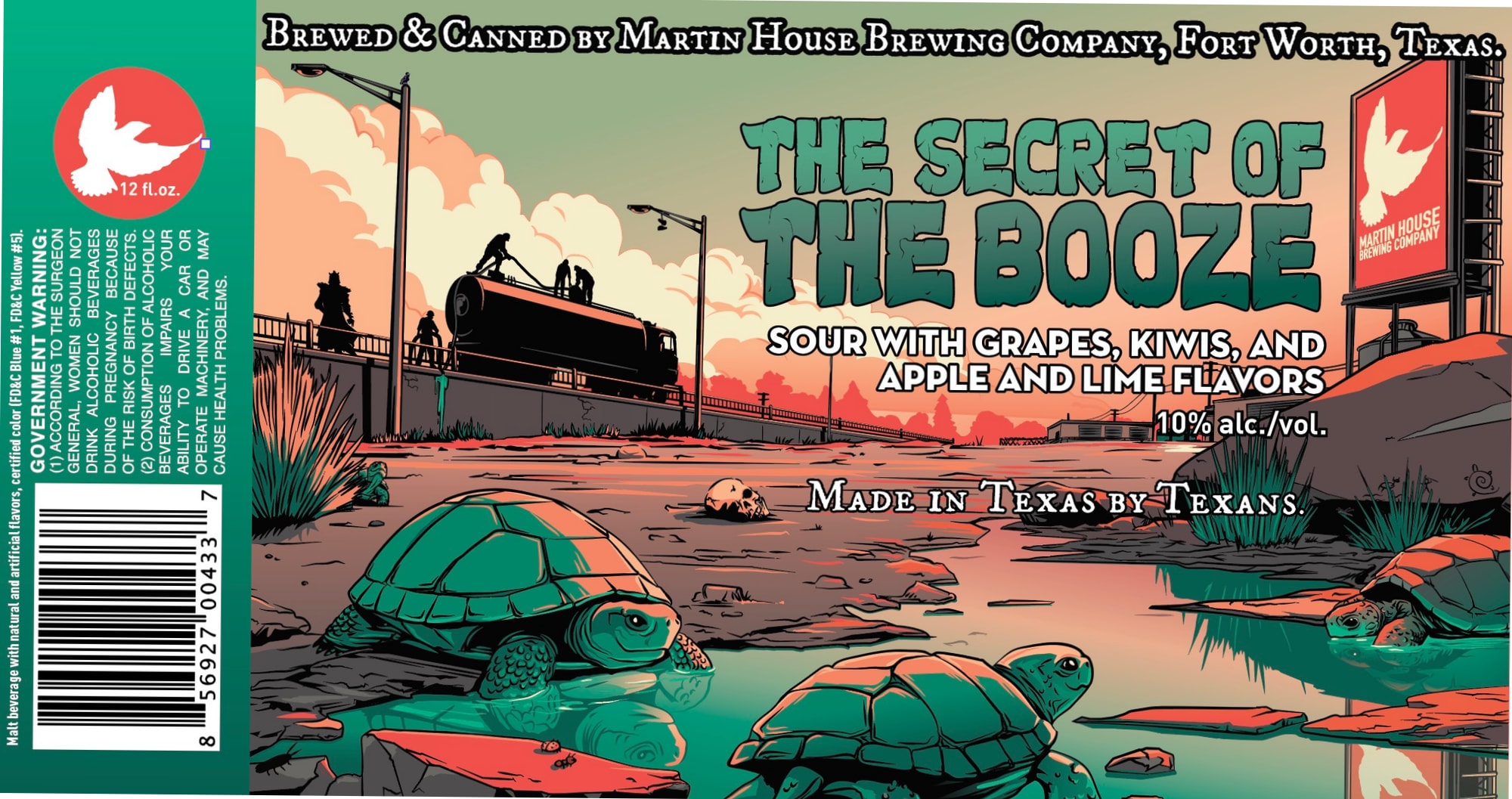 The Secret of the Booze by Martin House Brewing Company - beer label