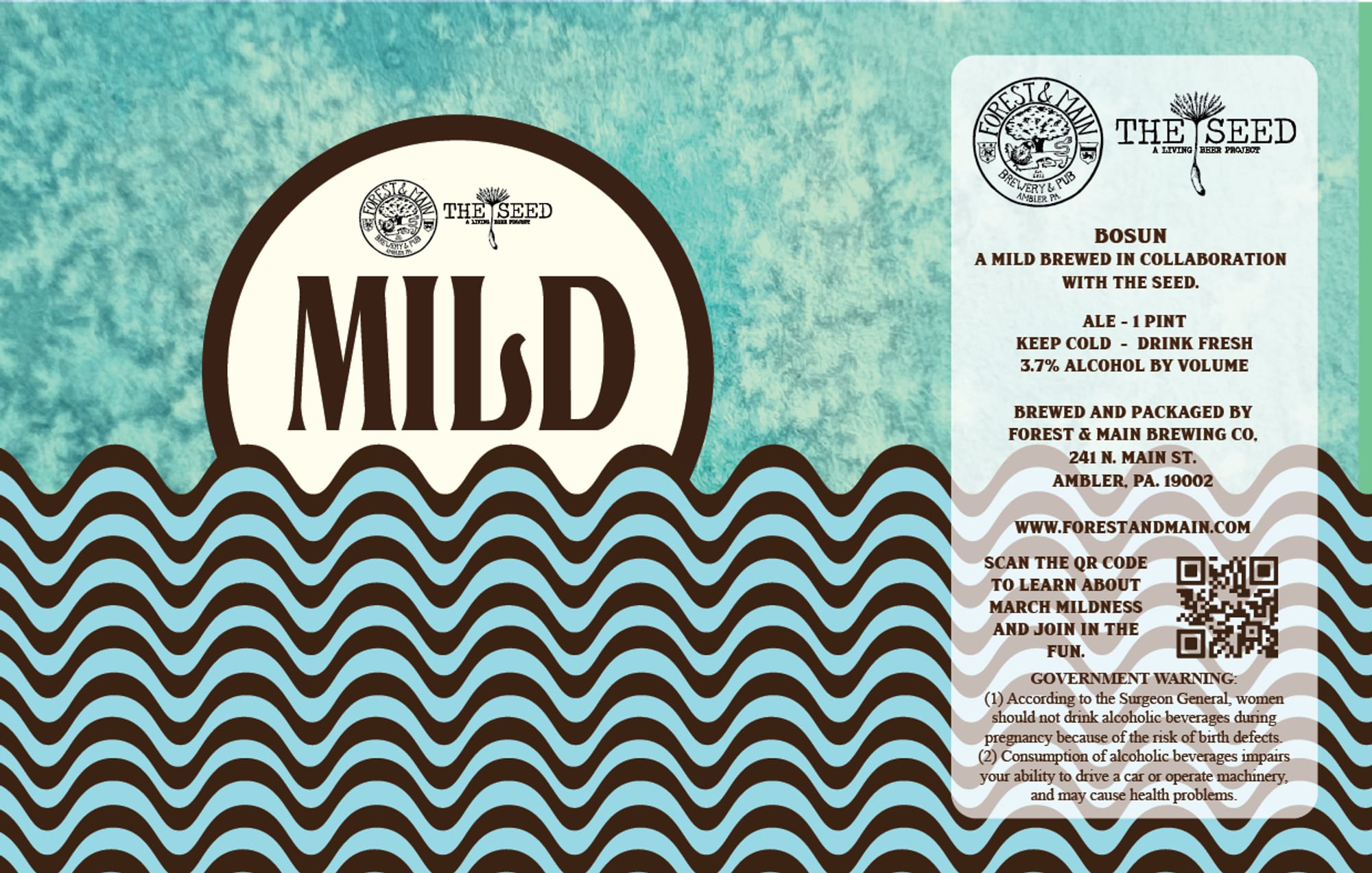 The Seed Bosun by Forest & Main Brewing Co. - beer label