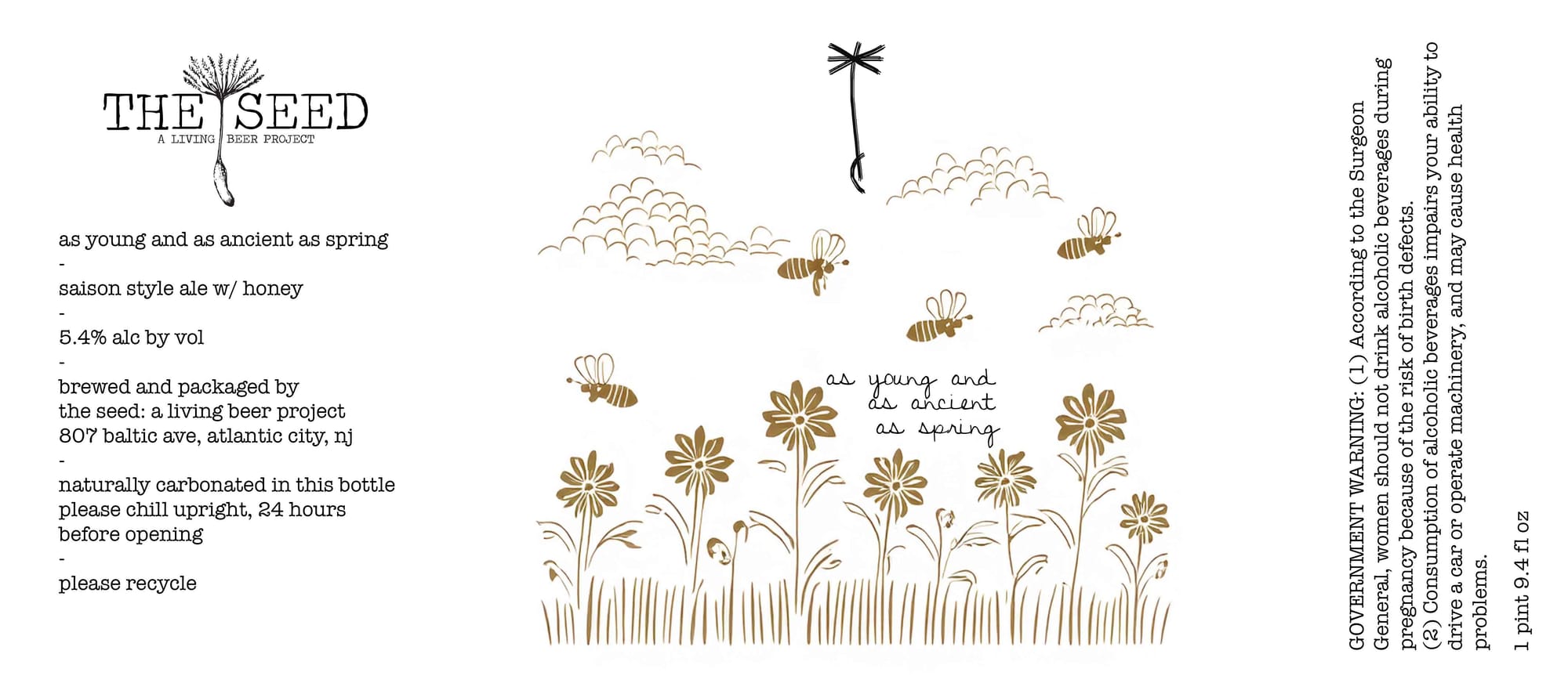 The Seed by The Seed: A Living Beer Project - beer label