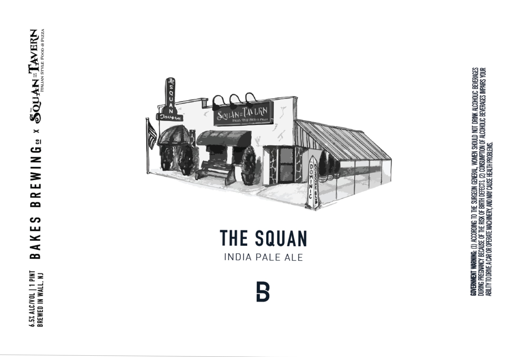 The Squan by Bakes & Beers - beer label
