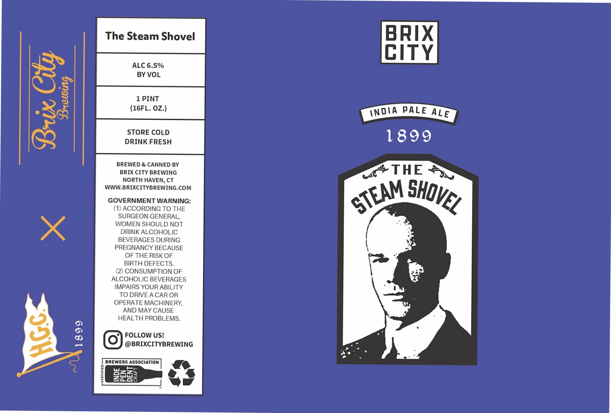 The Steam Shovel by Brix City Brewing - beer label