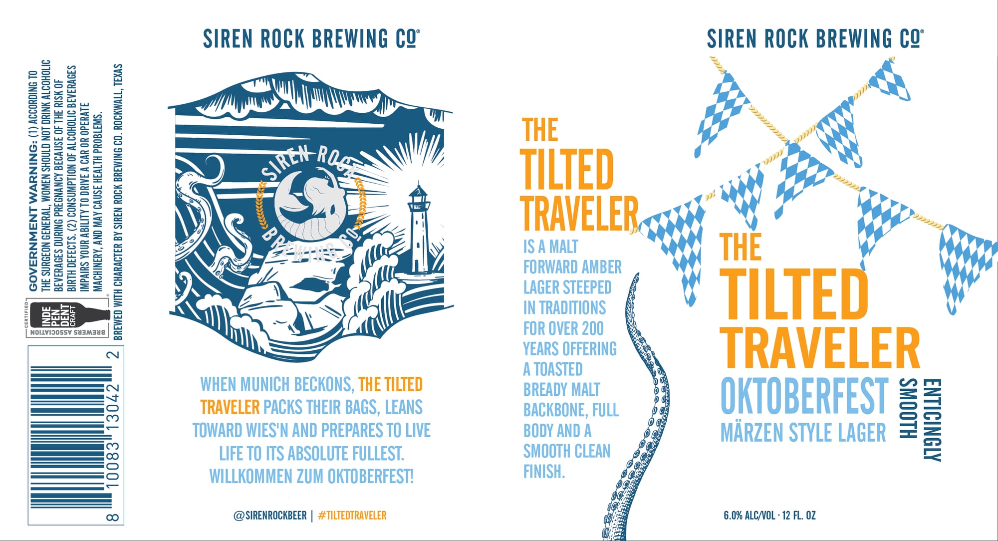 The Tilted Traveler by Siren Rock Brewing Co. - beer label
