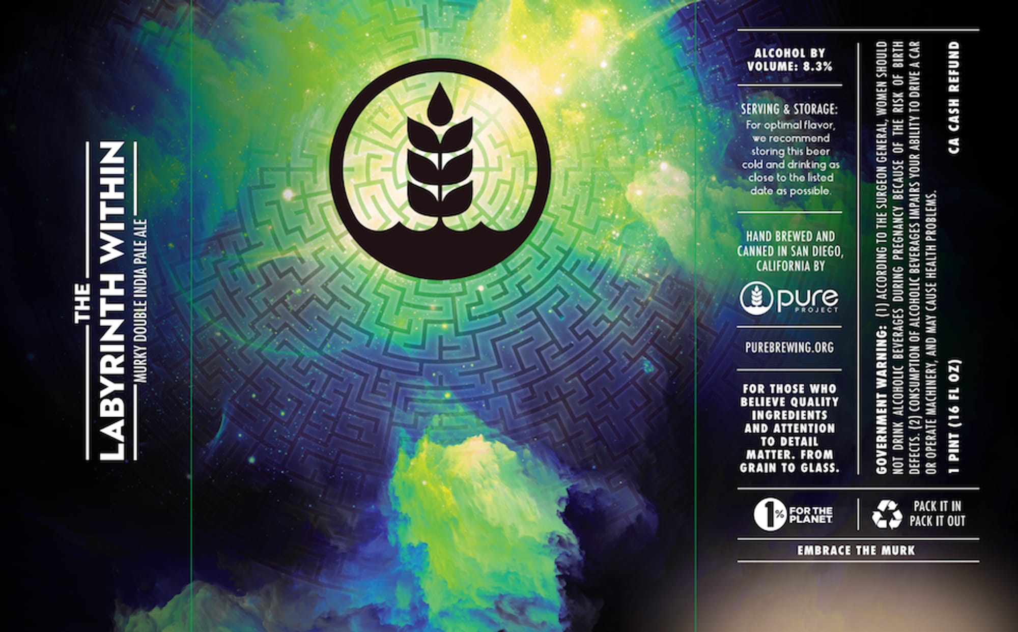 The Labyrinth by Pure Project - beer label