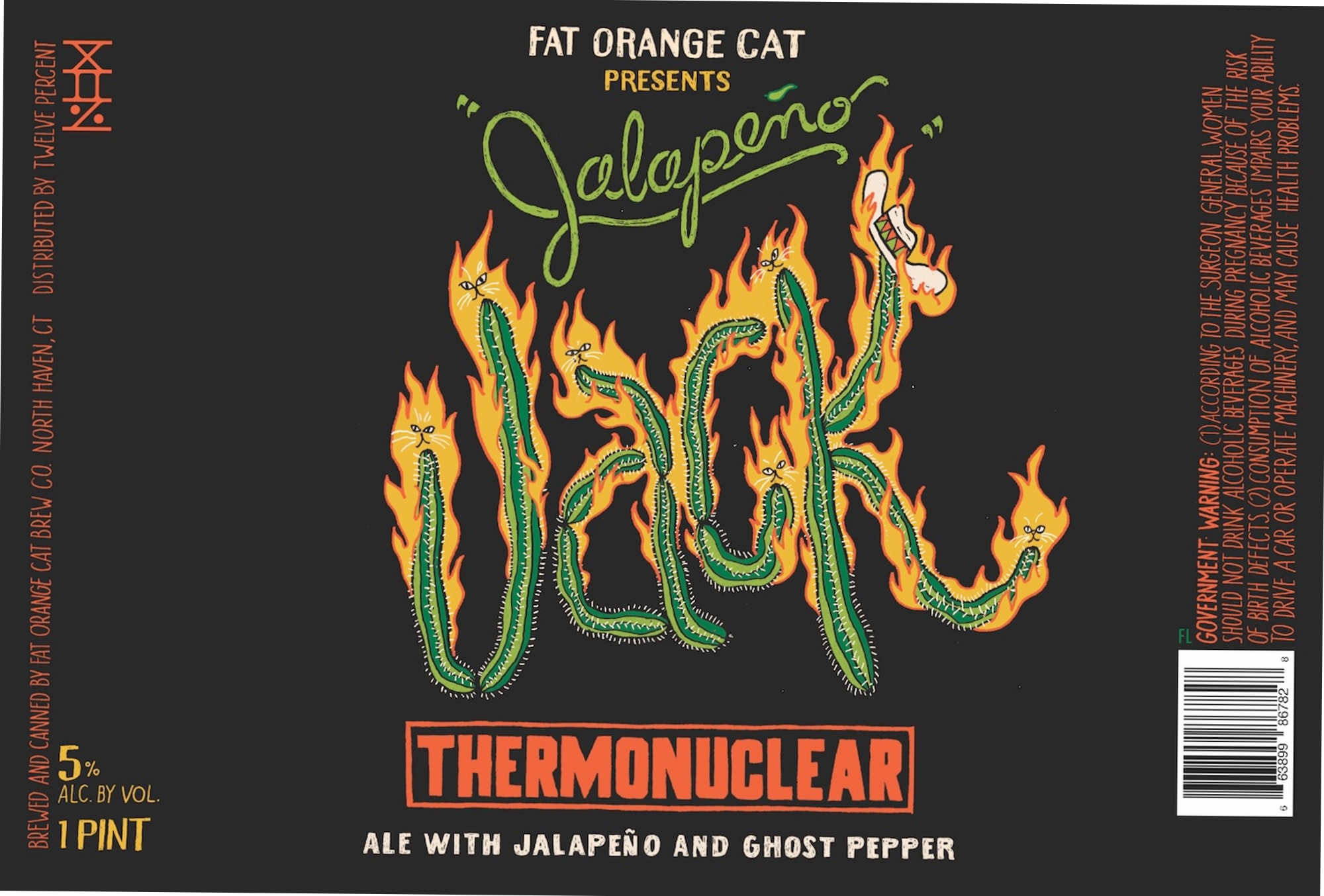 Thermonuclear by Fat Orange Cat Brew Co. - beer label