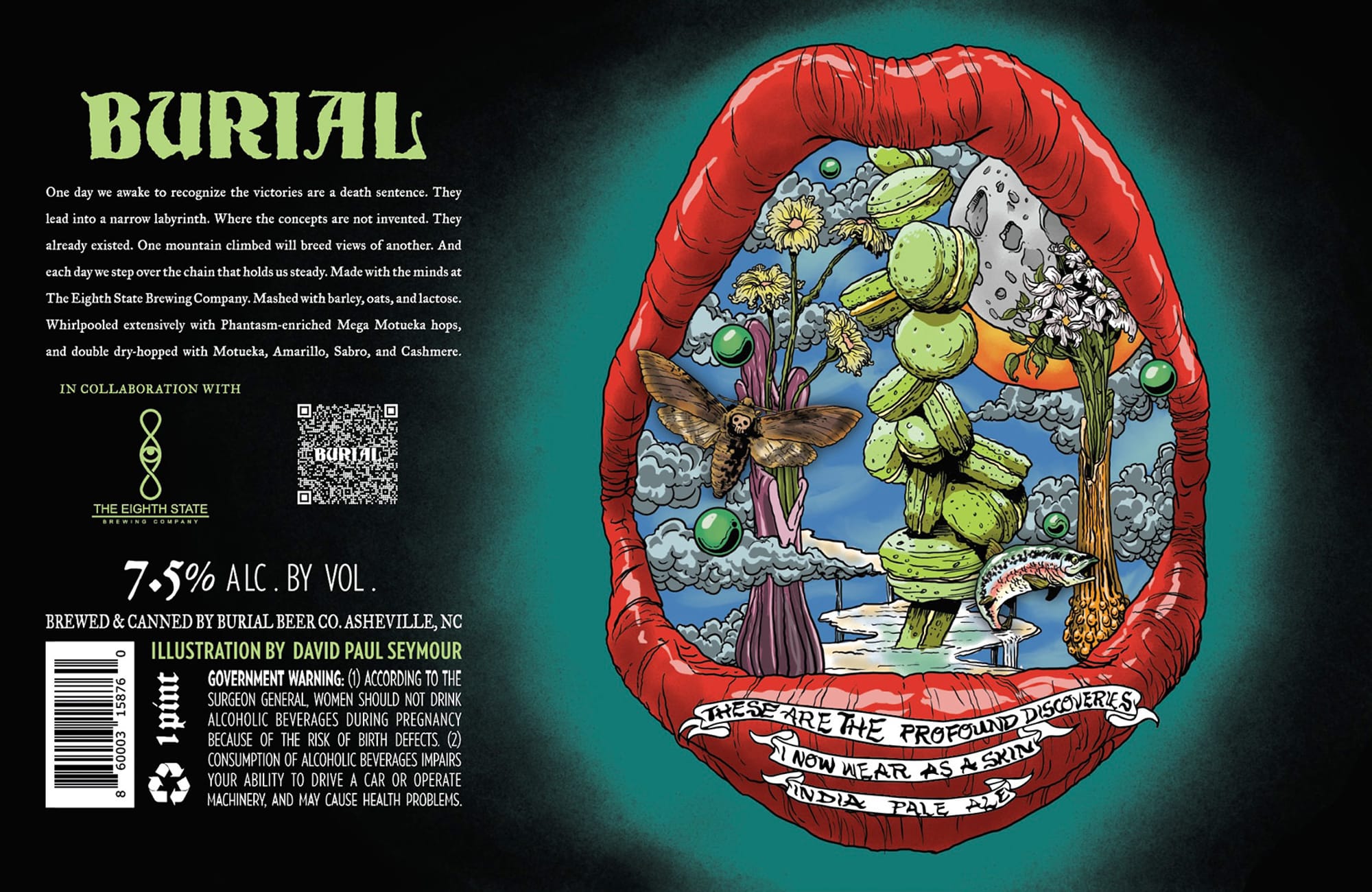 These Are The Profound Discoveries by Burial Beer Co. - beer label
