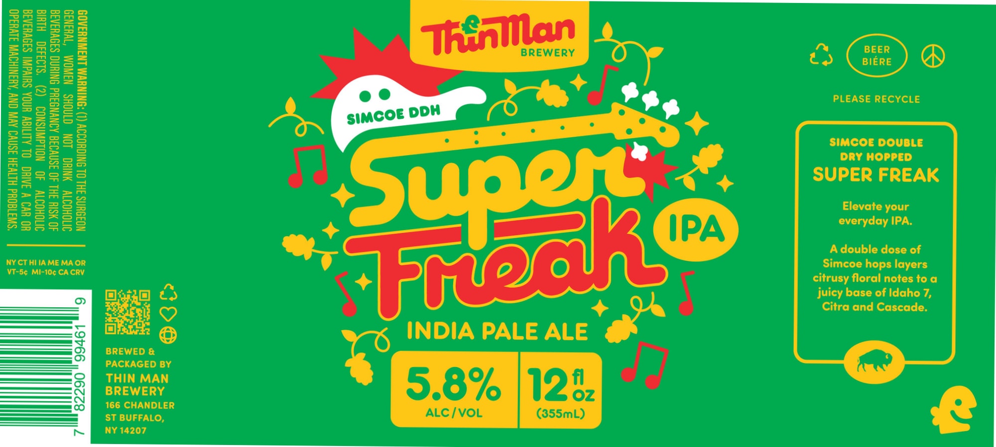 Super Freak by Thin Man Brewery - beer label
