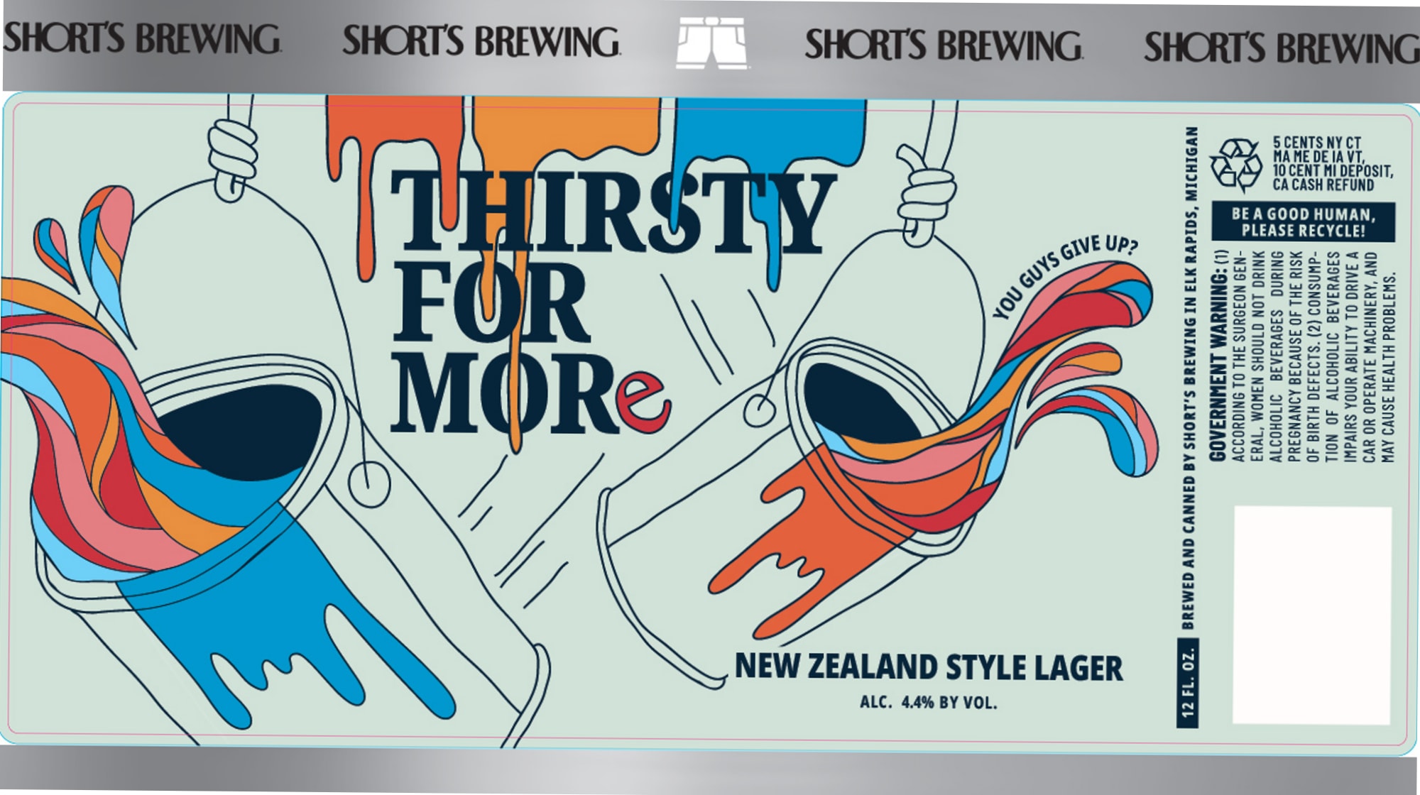 Thirsty for More by Short’s Brewing - beer label