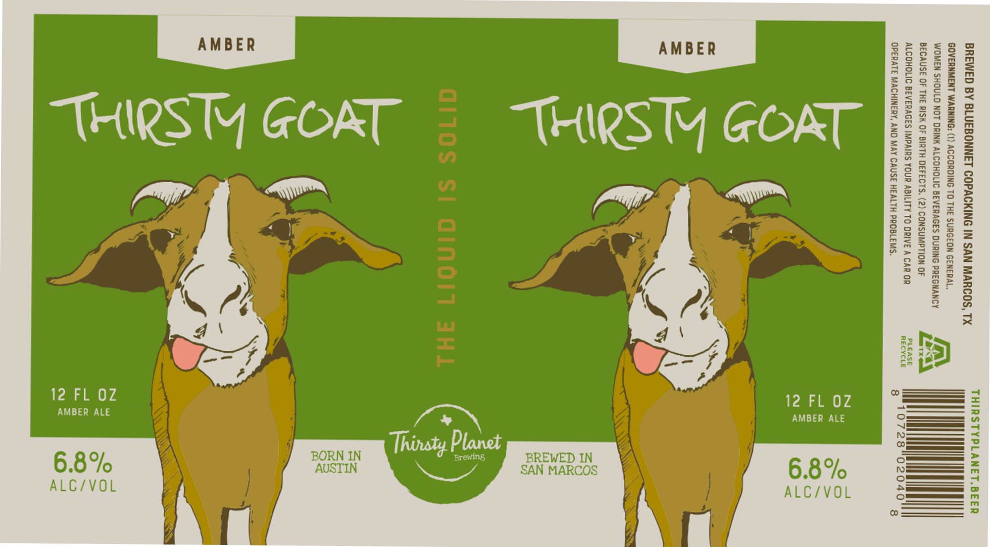 Thirsty Goat by Thirsty Planet Brewing - beer label