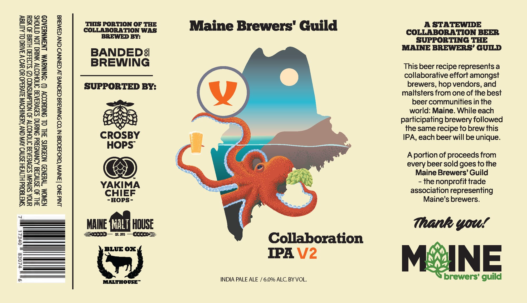 Collaboration IPA V2 by Banded Brewing - beer label