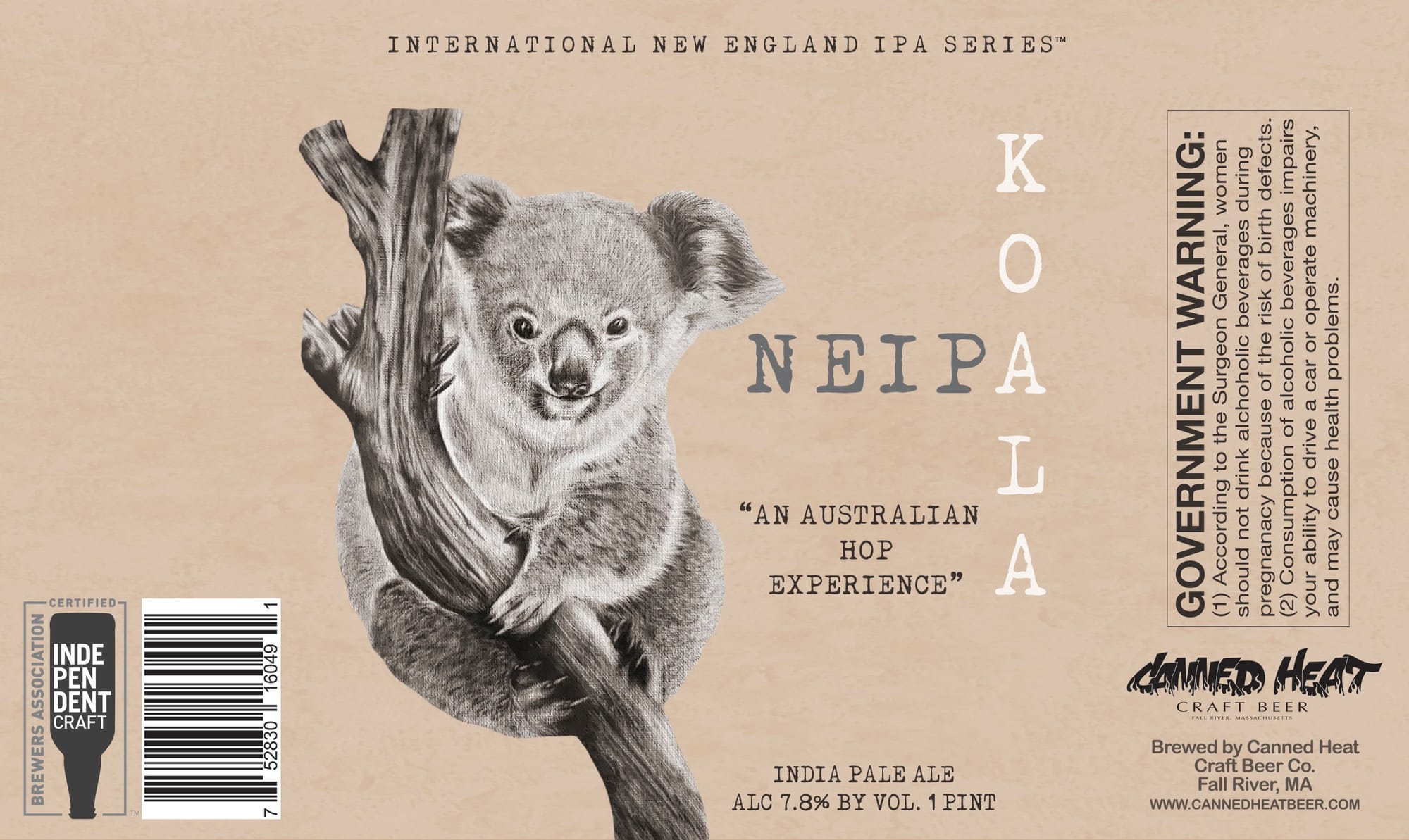King Koala NEIPA by Canned Heat Craft Beer Co. - beer label