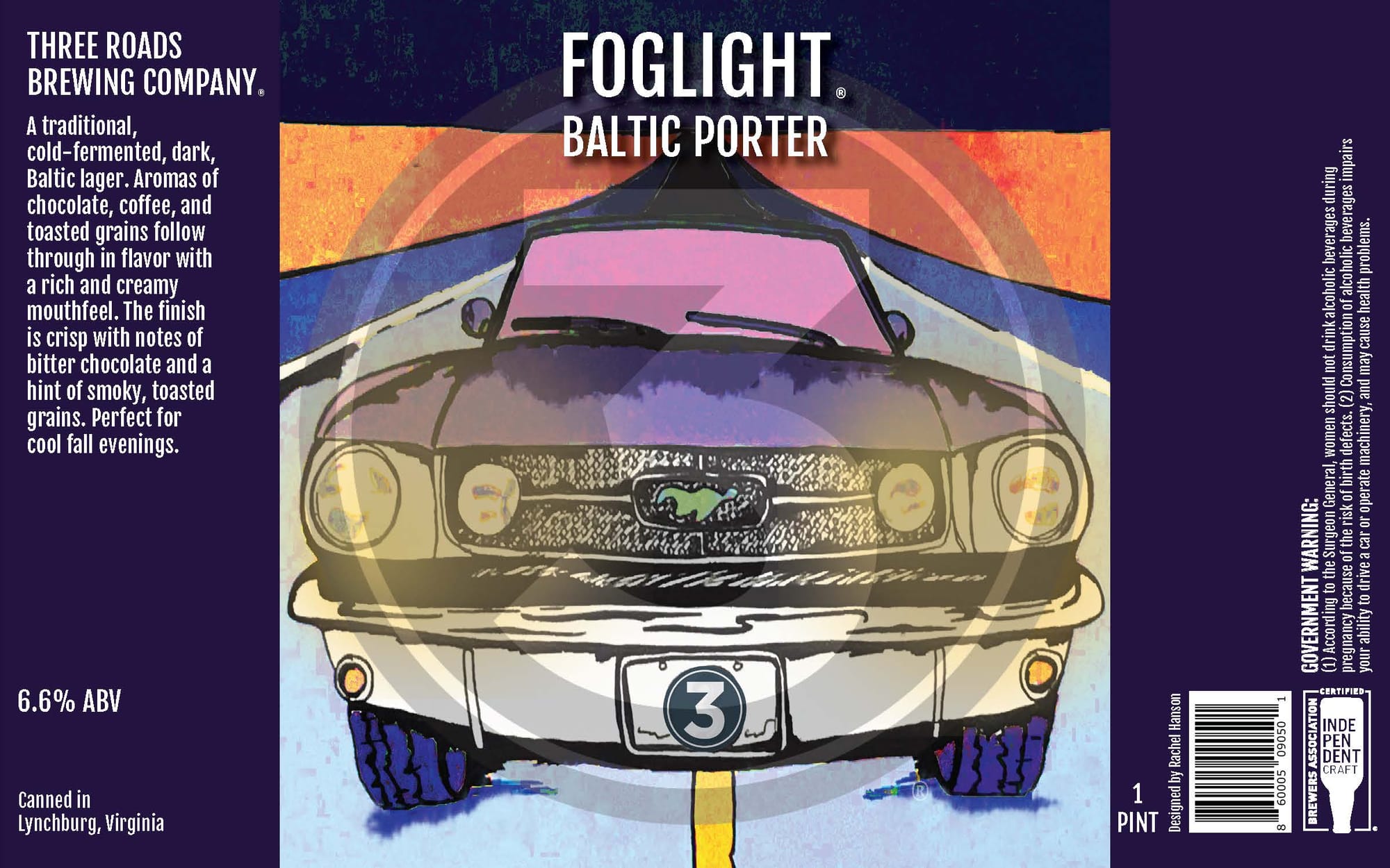 Foglight by Three Roads Brewing Company - beer label
