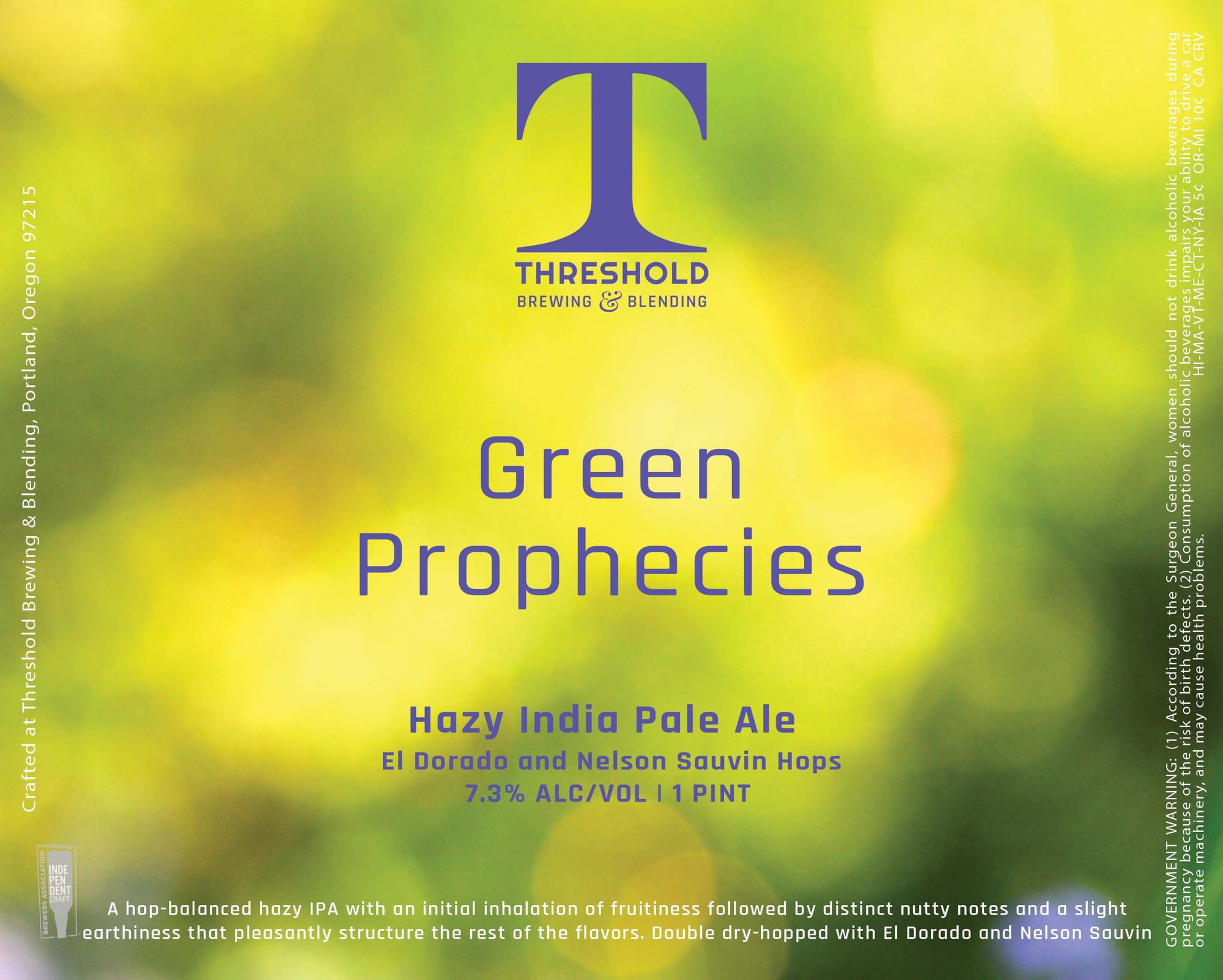 Green Prophecies by Threshold Brewing & Blending - beer label