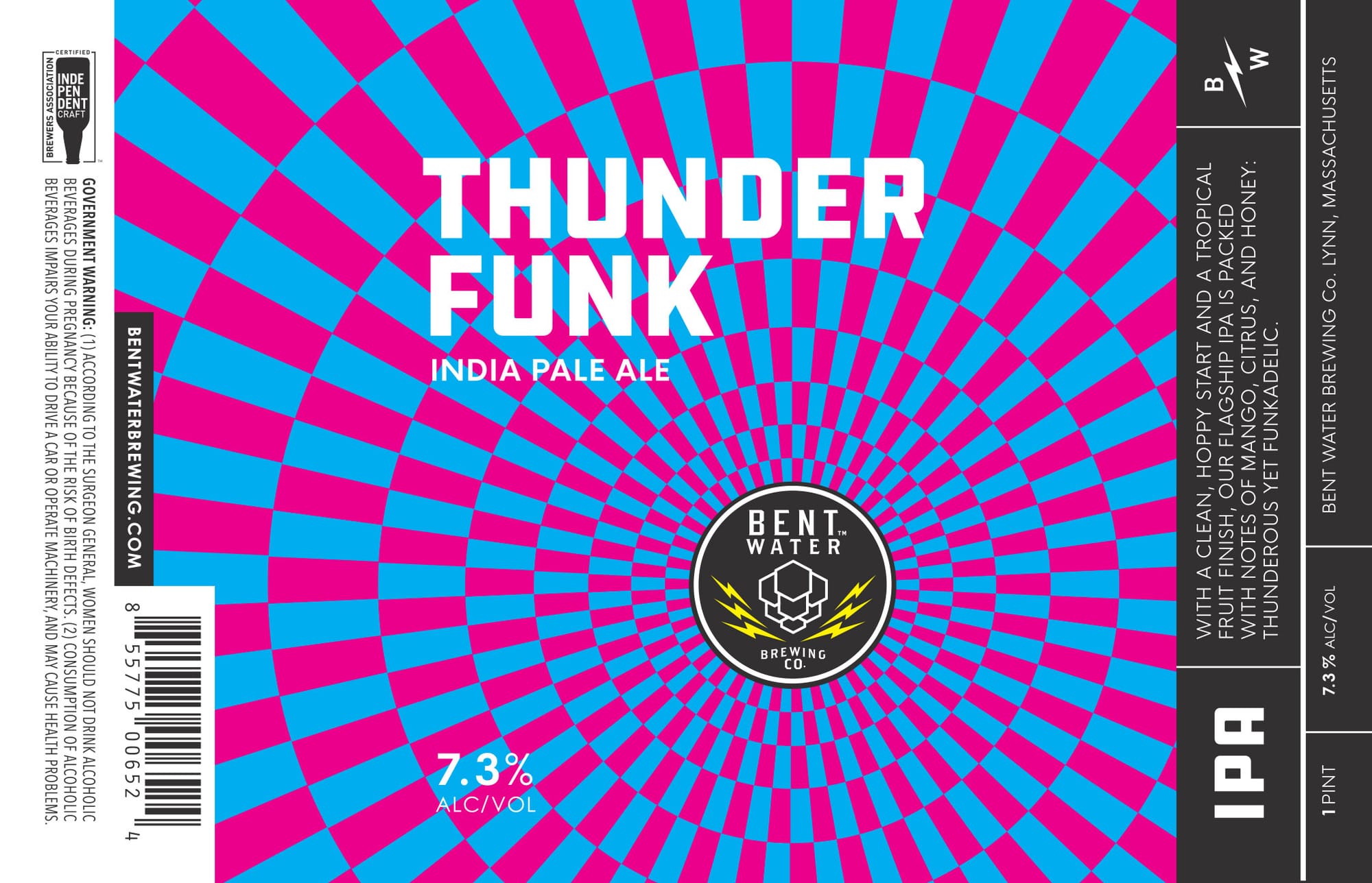 Thunder Funk by Bent Water Brewing - beer label
