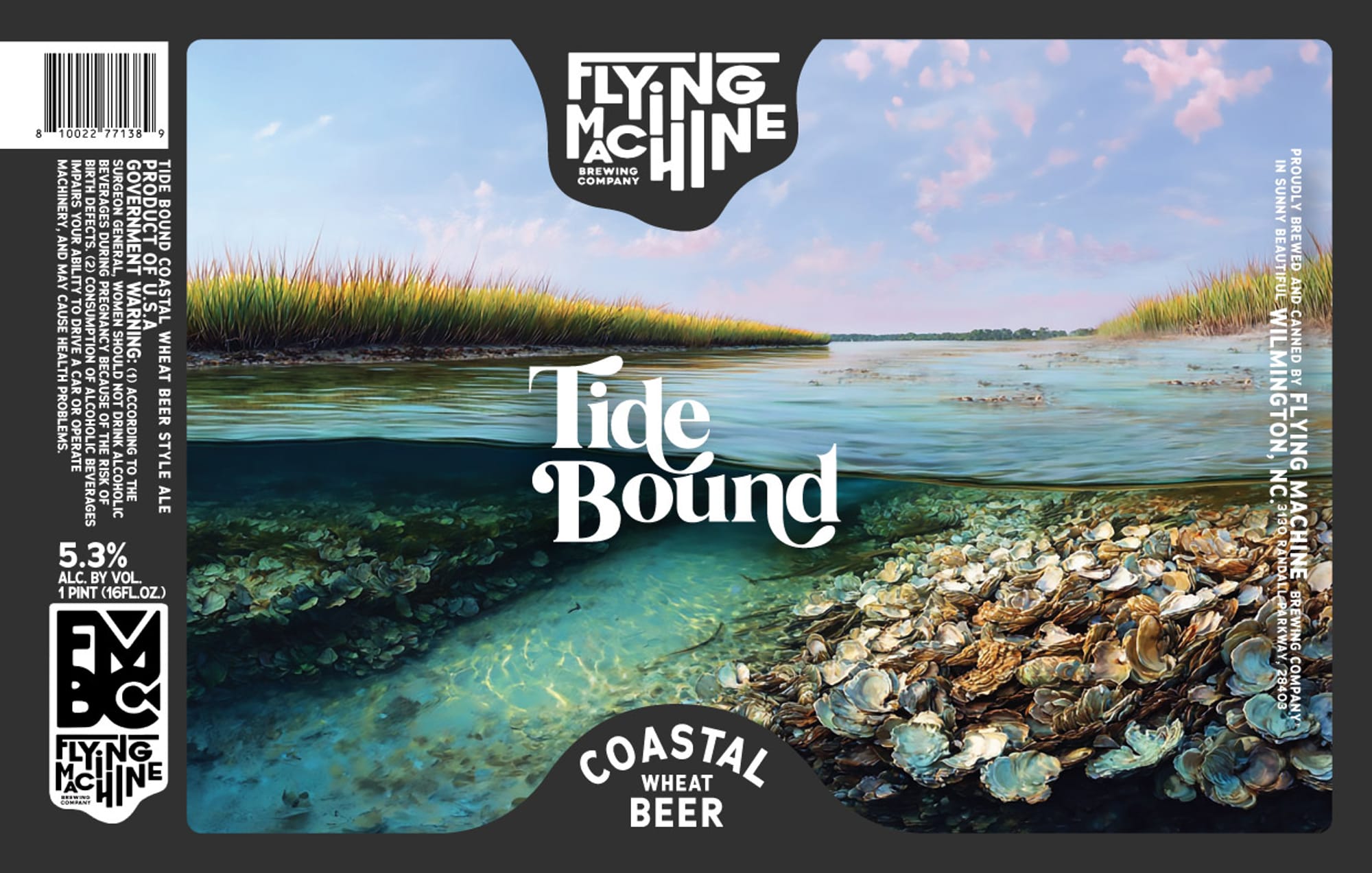 Tide Bound by Flying Machine Brewing Company - beer label