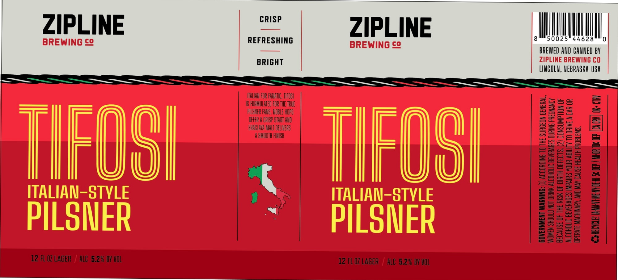 Tifosi by Zipline Brewing Co. - beer label