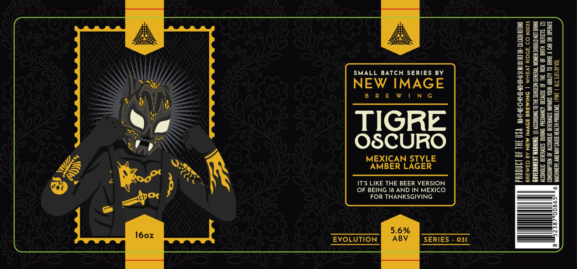 Tigre Oscuro by New Image Brewing - beer label