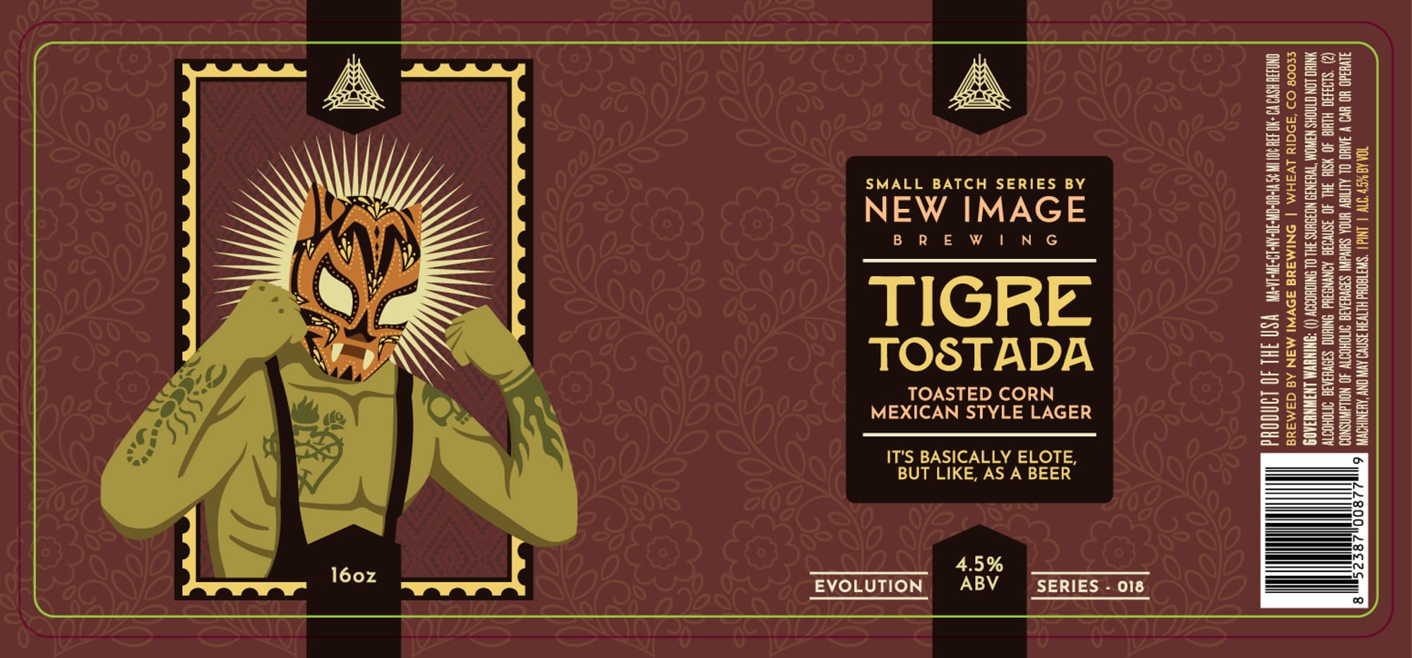 Tigre Tostada by New Image Brewing - beer label