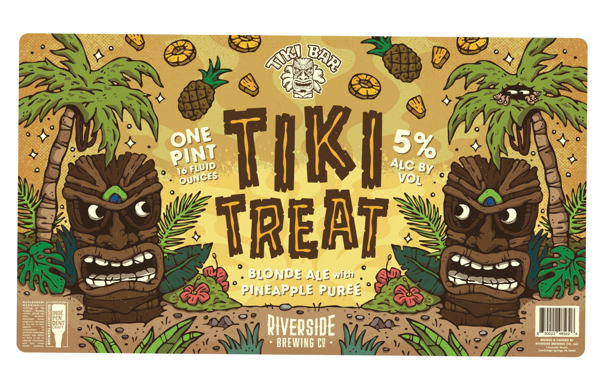 Tiki Treat by Riverside Brewing Co. - beer label